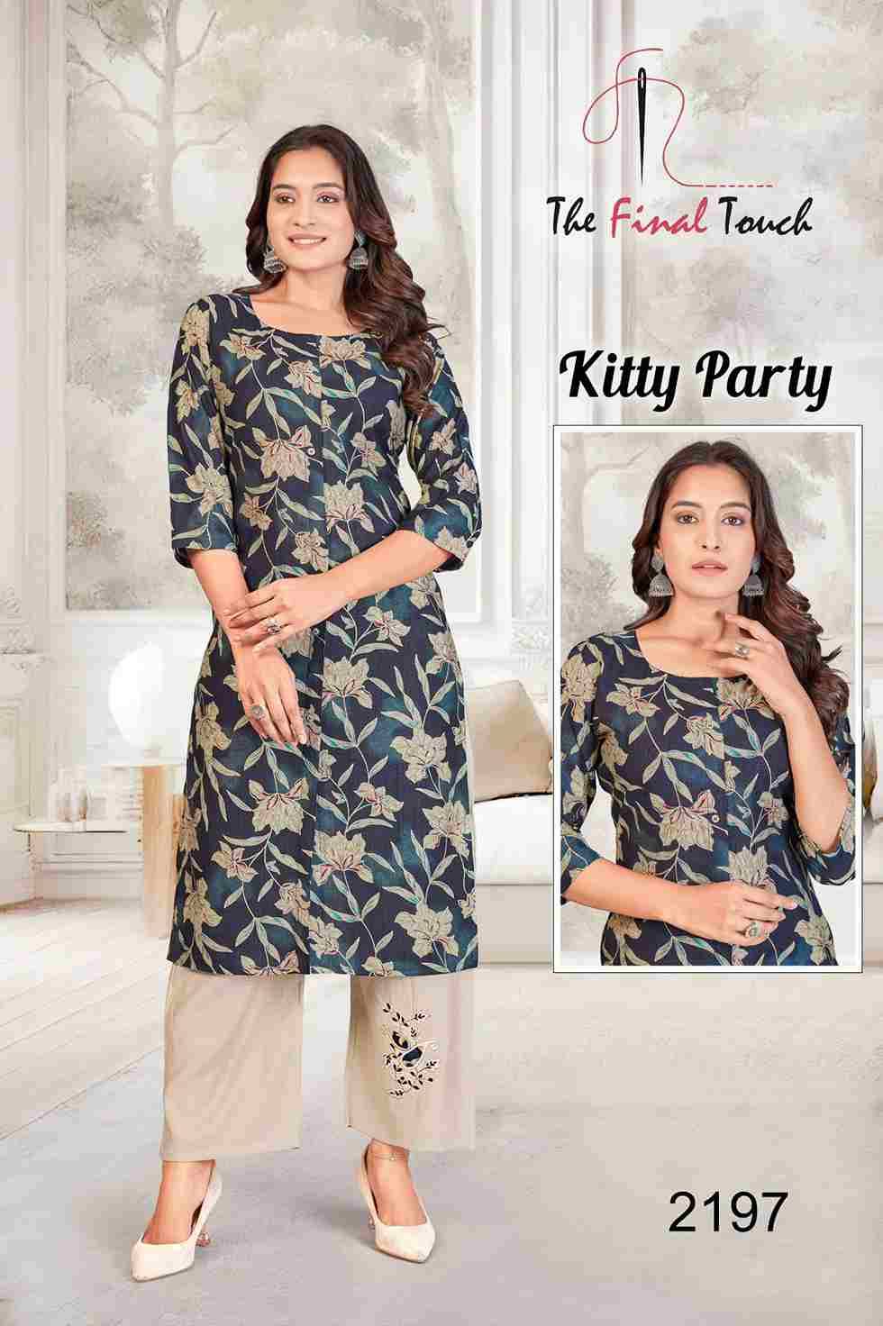 Kitty Party By The Final Touch 2194 To 2205 Series Designer Stylish Fancy Colorful Beautiful Party Wear & Ethnic Wear Collection Vertican Kurtis With Bottom At Wholesale Price