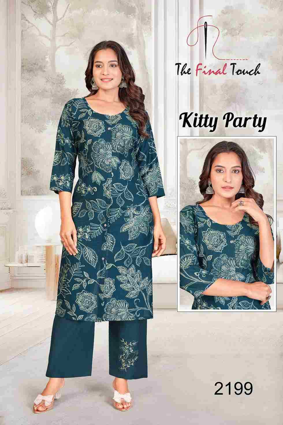 Kitty Party By The Final Touch 2194 To 2205 Series Designer Stylish Fancy Colorful Beautiful Party Wear & Ethnic Wear Collection Vertican Kurtis With Bottom At Wholesale Price
