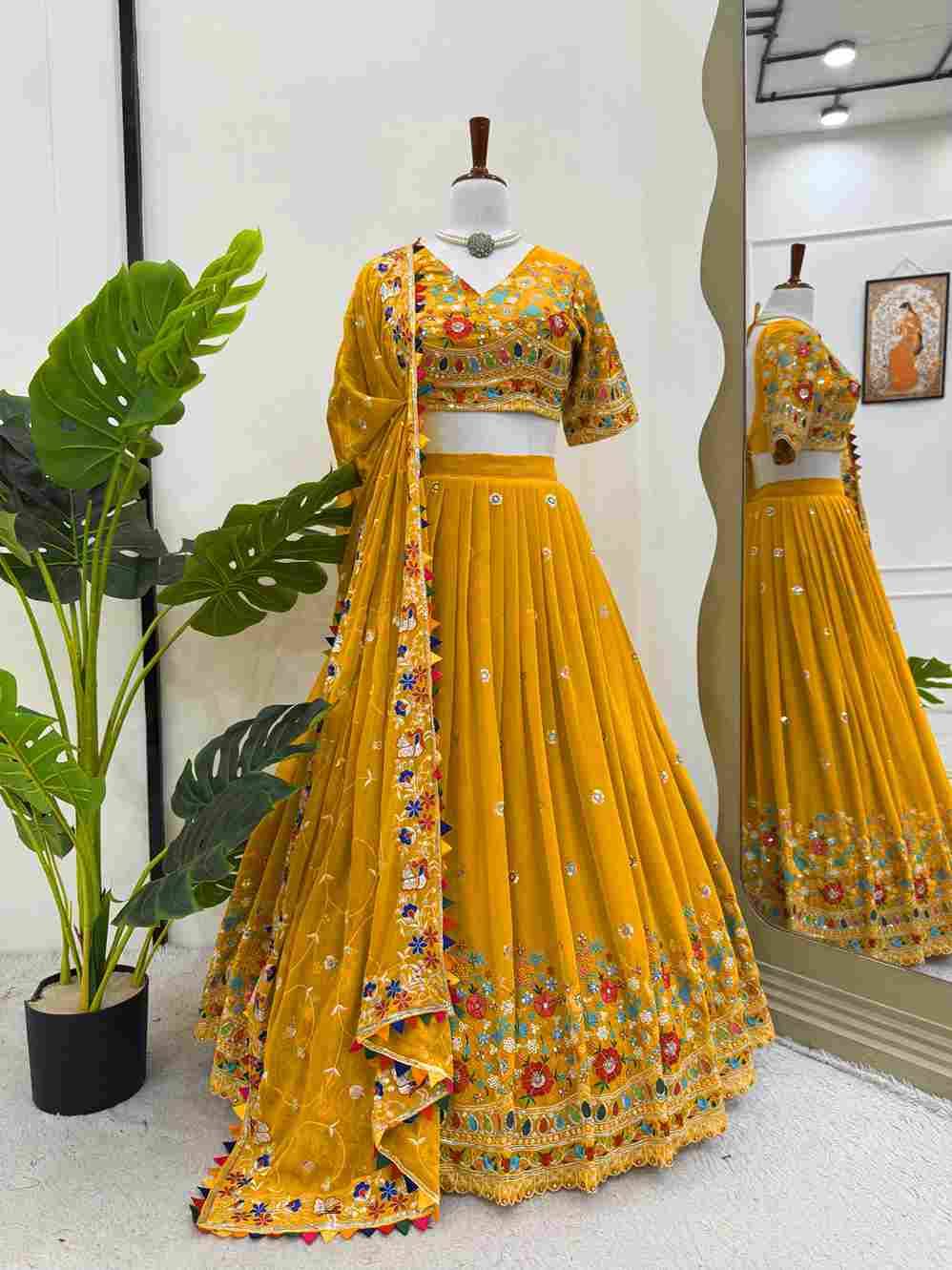 Sf-1037 By Fashid Wholesale 01 To 03 Series Beautiful Colorful Fancy Wedding Collection Occasional Wear & Party Wear Faux Georgette Lehengas At Wholesale Price