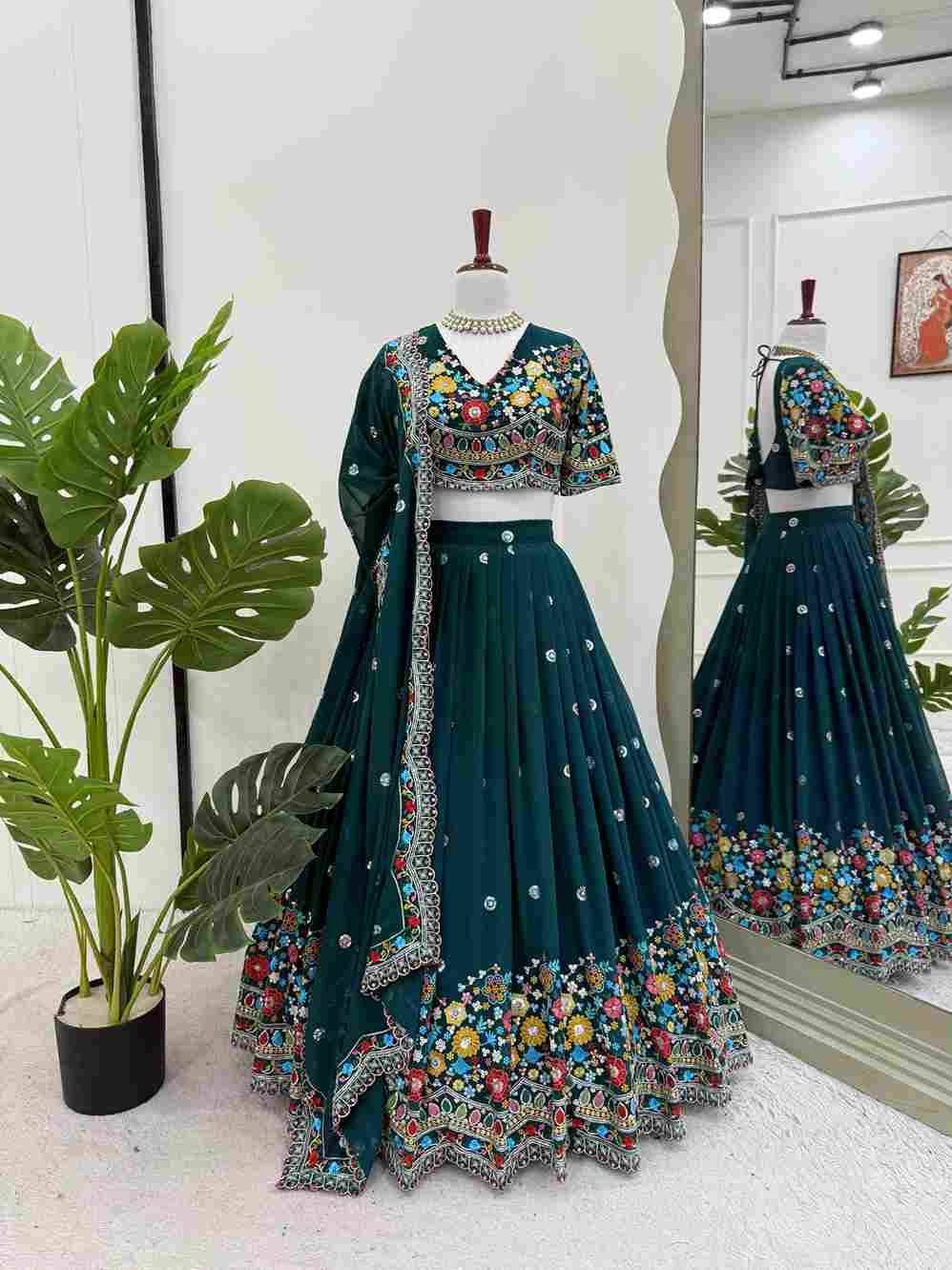 Sf-1037 By Fashid Wholesale 01 To 03 Series Beautiful Colorful Fancy Wedding Collection Occasional Wear & Party Wear Faux Georgette Lehengas At Wholesale Price