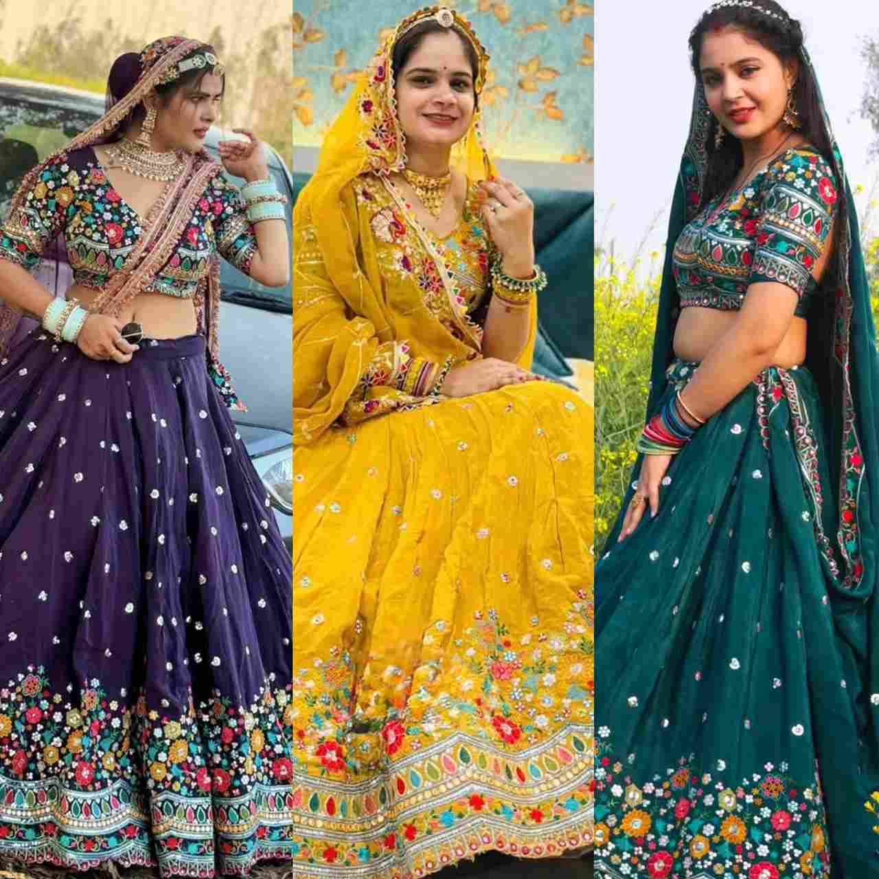 Sf-1037 By Fashid Wholesale 01 To 03 Series Beautiful Colorful Fancy Wedding Collection Occasional Wear & Party Wear Faux Georgette Lehengas At Wholesale Price