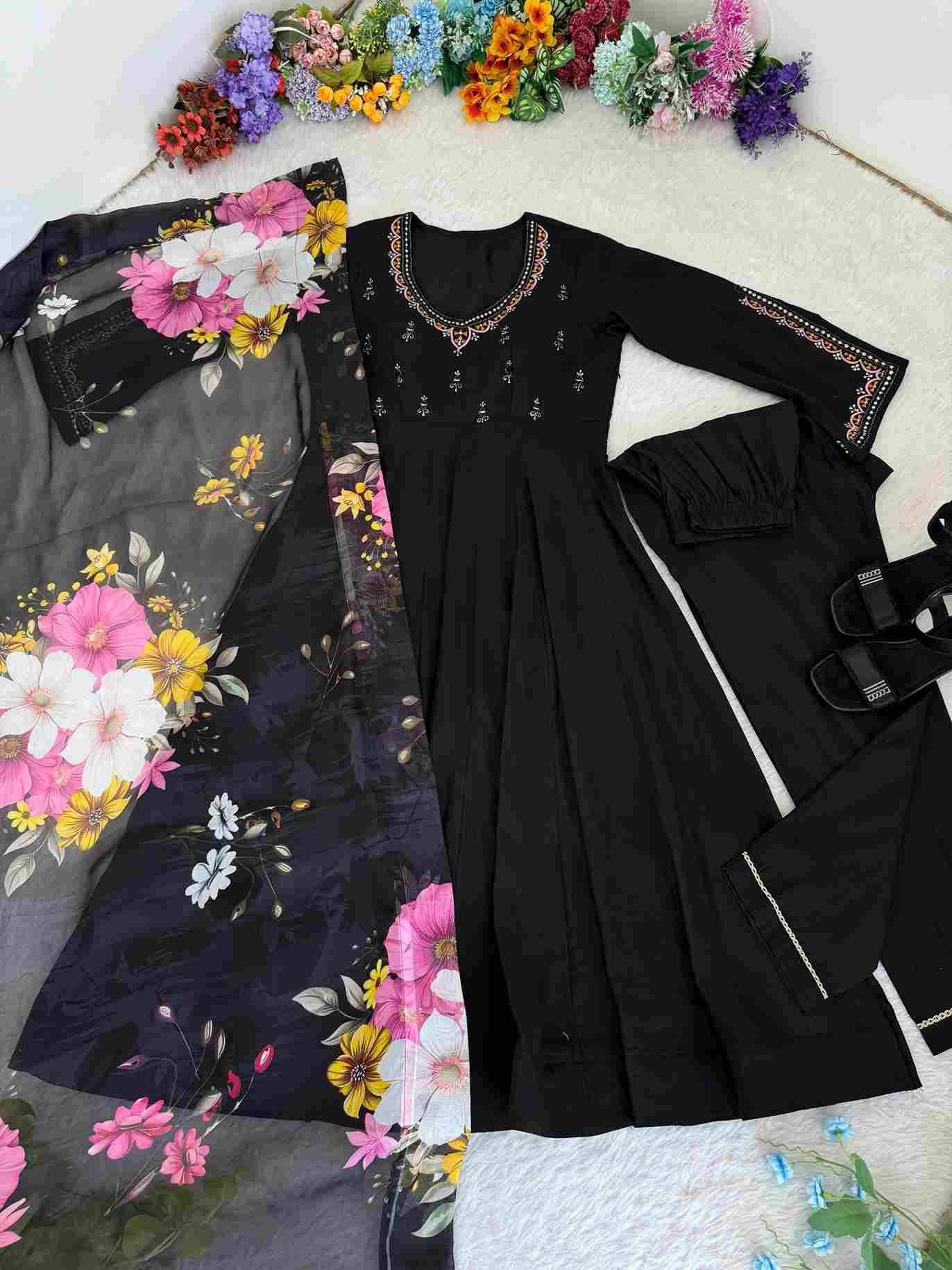 Mb-424 By Fashid Wholesale Designer Beautiful Collection Occasional Wear & Party Wear Roman Silk Gowns At Wholesale Price