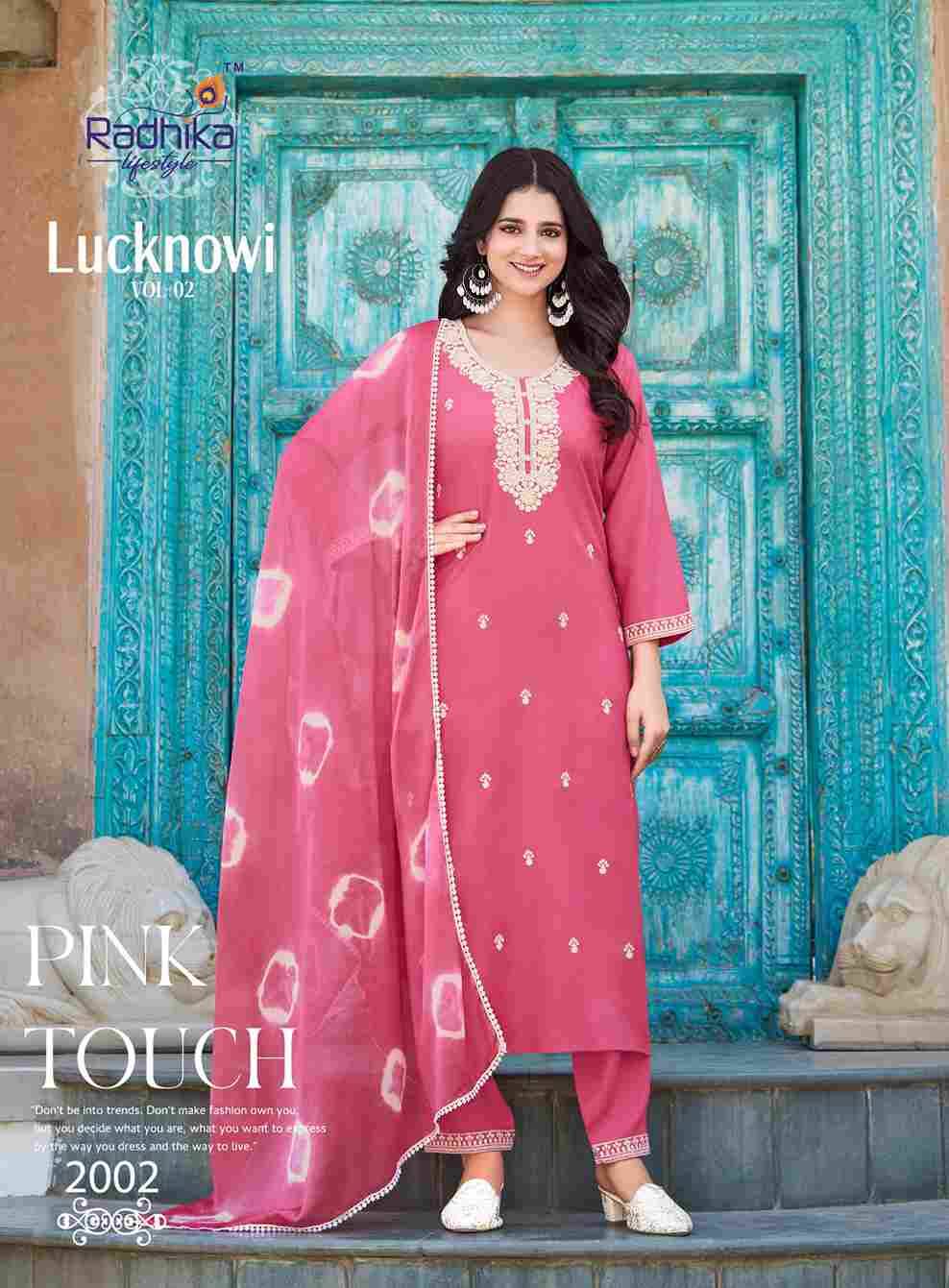 Lucknowi Vol-2 By Radhika Lifestyle 2001 To 2008 Series Beautiful Festive Suits Colorful Stylish Fancy Casual Wear & Ethnic Wear Pure Rayon Print Dresses At Wholesale Price