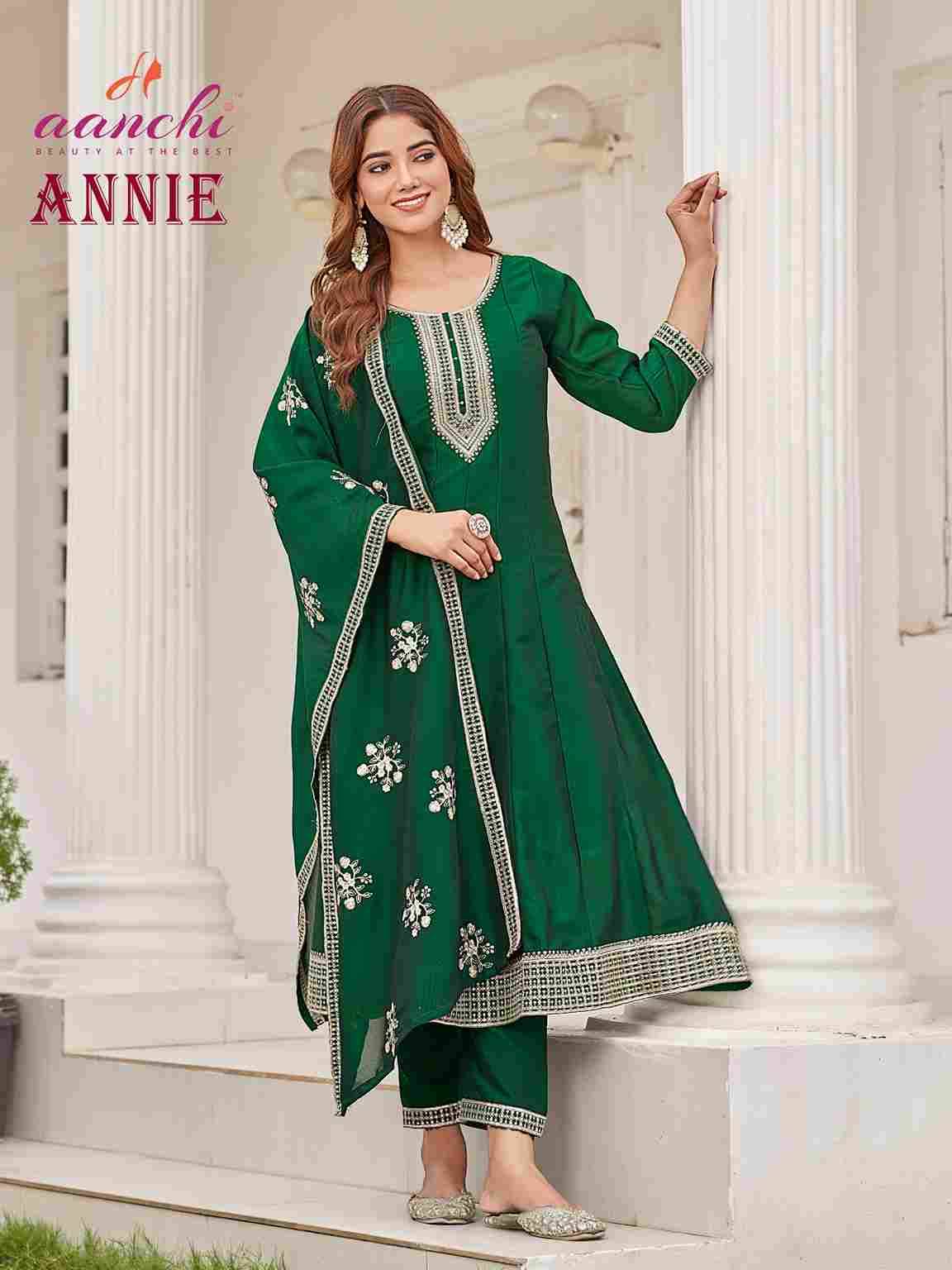 Annie By Aanchi 01 To 04 Series Beautiful Suits Colorful Stylish Fancy Casual Wear & Ethnic Wear Silk Dresses At Wholesale Price