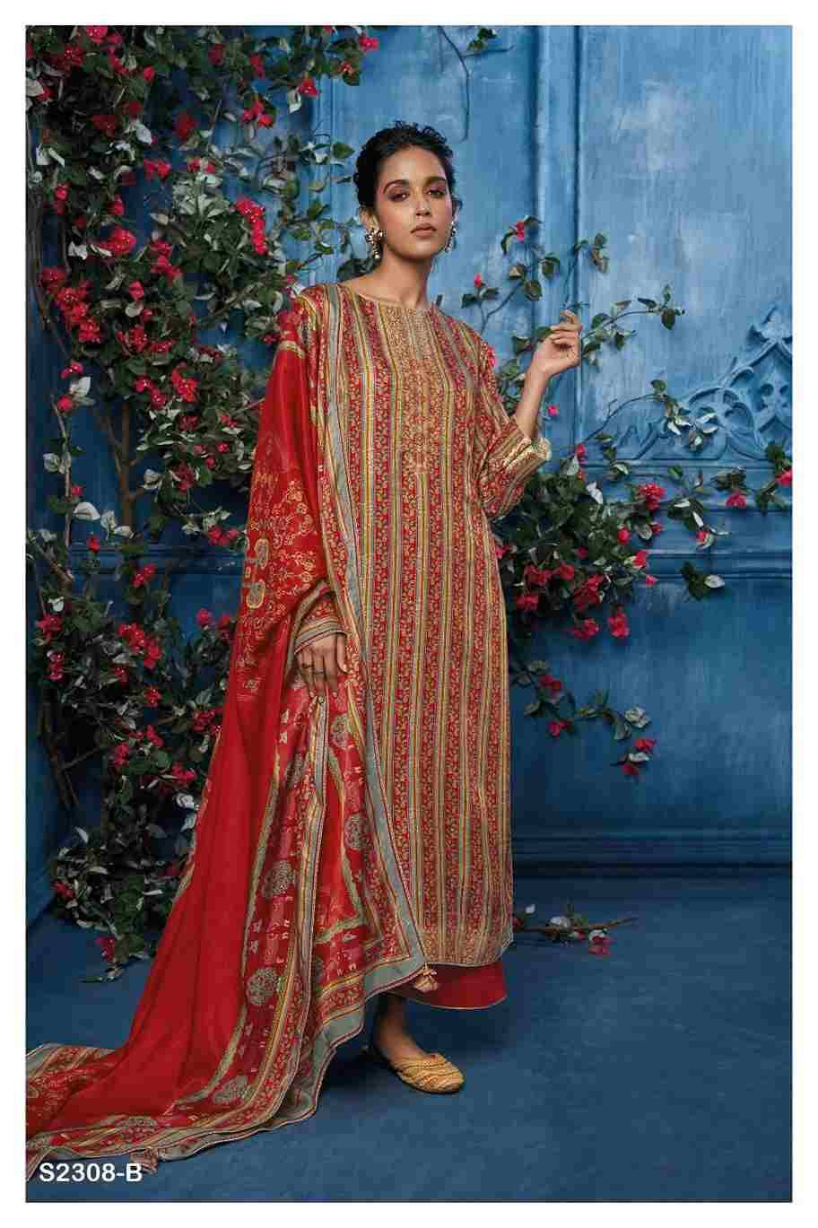 Maisie-2308 By Ganga Fashion 2308-A To 2308-C Series Beautiful Festive Suits Colorful Stylish Fancy Casual Wear & Ethnic Wear Jacquard Silk Dresses At Wholesale Price