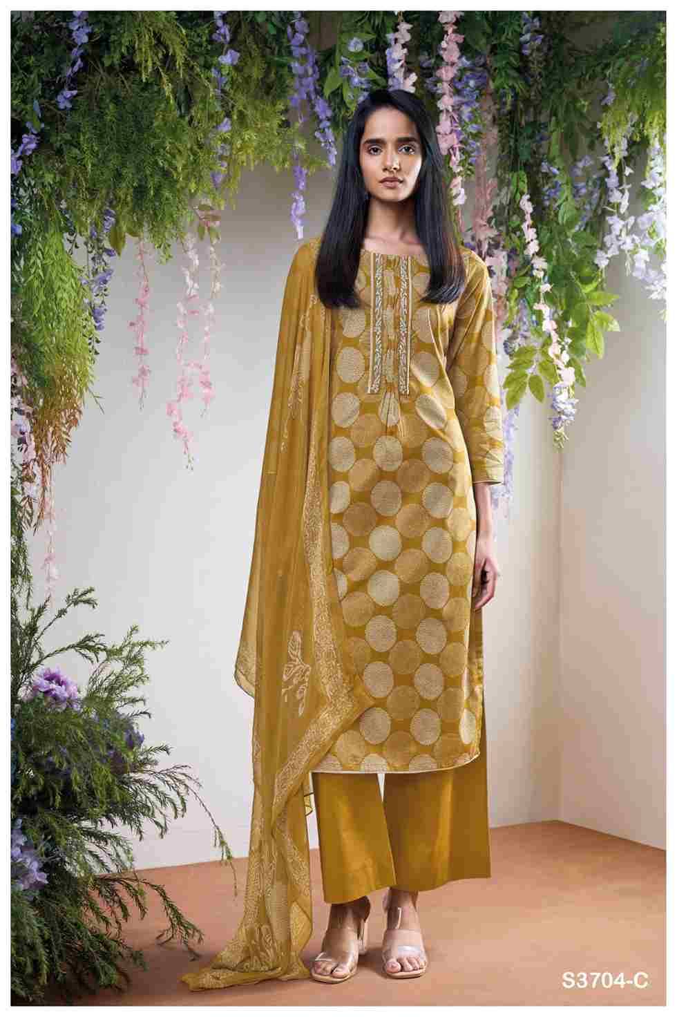 Zerina-3704 By Ganga Fashion 3704-A To 3704-D Series Beautiful Festive Suits Colorful Stylish Fancy Casual Wear & Ethnic Wear Premium Cotton Dresses At Wholesale Price