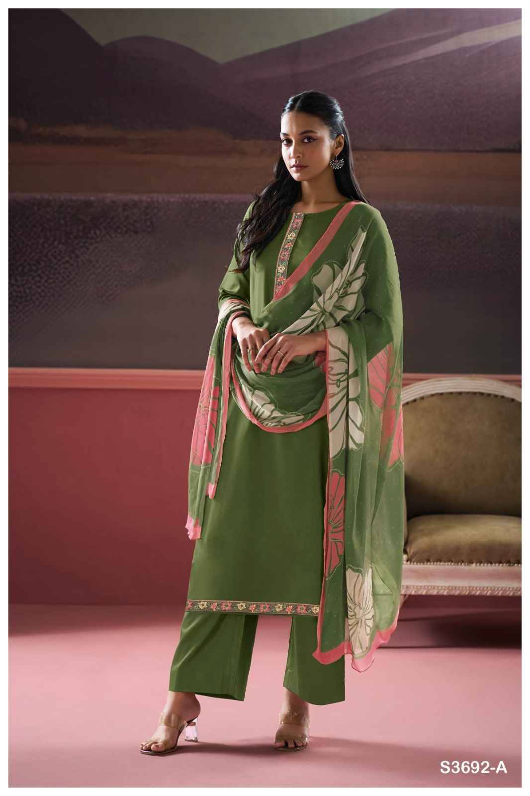 Kalash-3692 By Ganga Fashion 3692-A To 3692-D Series Beautiful Festive Suits Colorful Stylish Fancy Casual Wear & Ethnic Wear Pure Cotton Silk Dresses At Wholesale Price