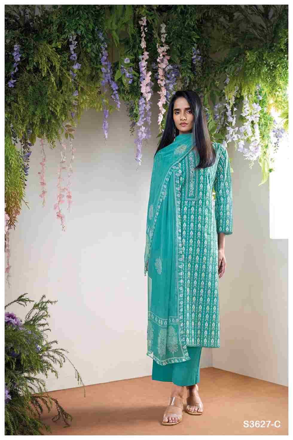 Kaelis-3627 By Ganga Fashion 3627-A To 3627-D Series Beautiful Festive Suits Colorful Stylish Fancy Casual Wear & Ethnic Wear Pure Cotton Dresses At Wholesale Price