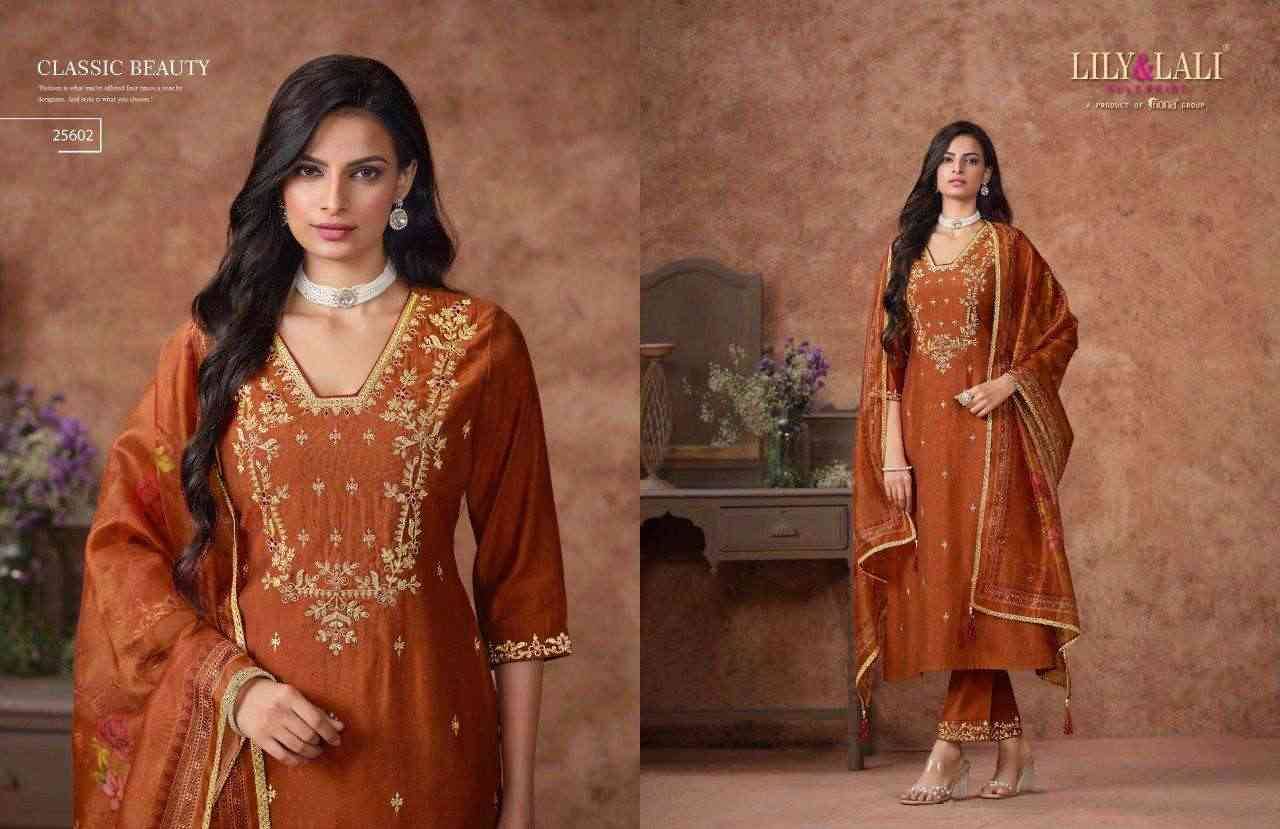 Rashmika By Lily And Lali 25601 To 25606 Series Beautiful Festive Suits Colorful Stylish Fancy Casual Wear & Ethnic Wear Viscose Silk Embroidery Dresses At Wholesale Price
