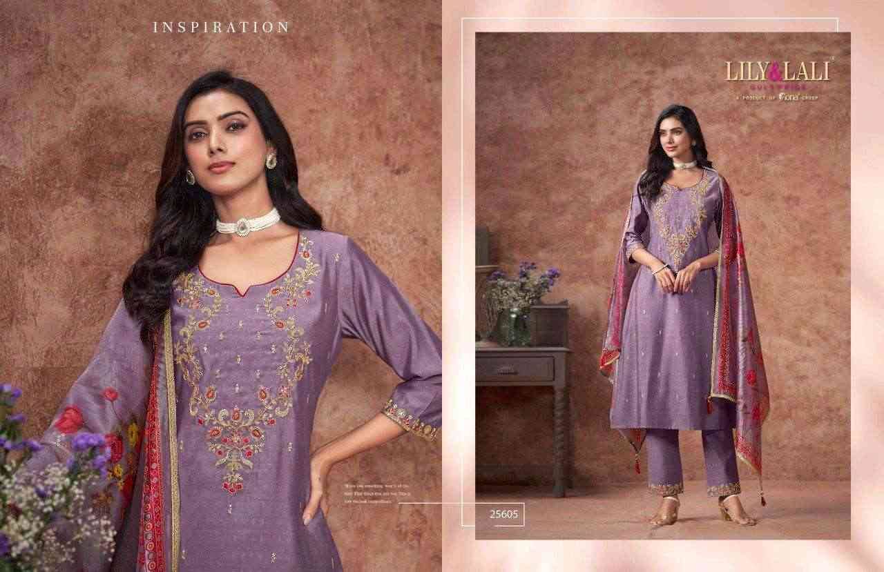 Rashmika By Lily And Lali 25601 To 25606 Series Beautiful Festive Suits Colorful Stylish Fancy Casual Wear & Ethnic Wear Viscose Silk Embroidery Dresses At Wholesale Price