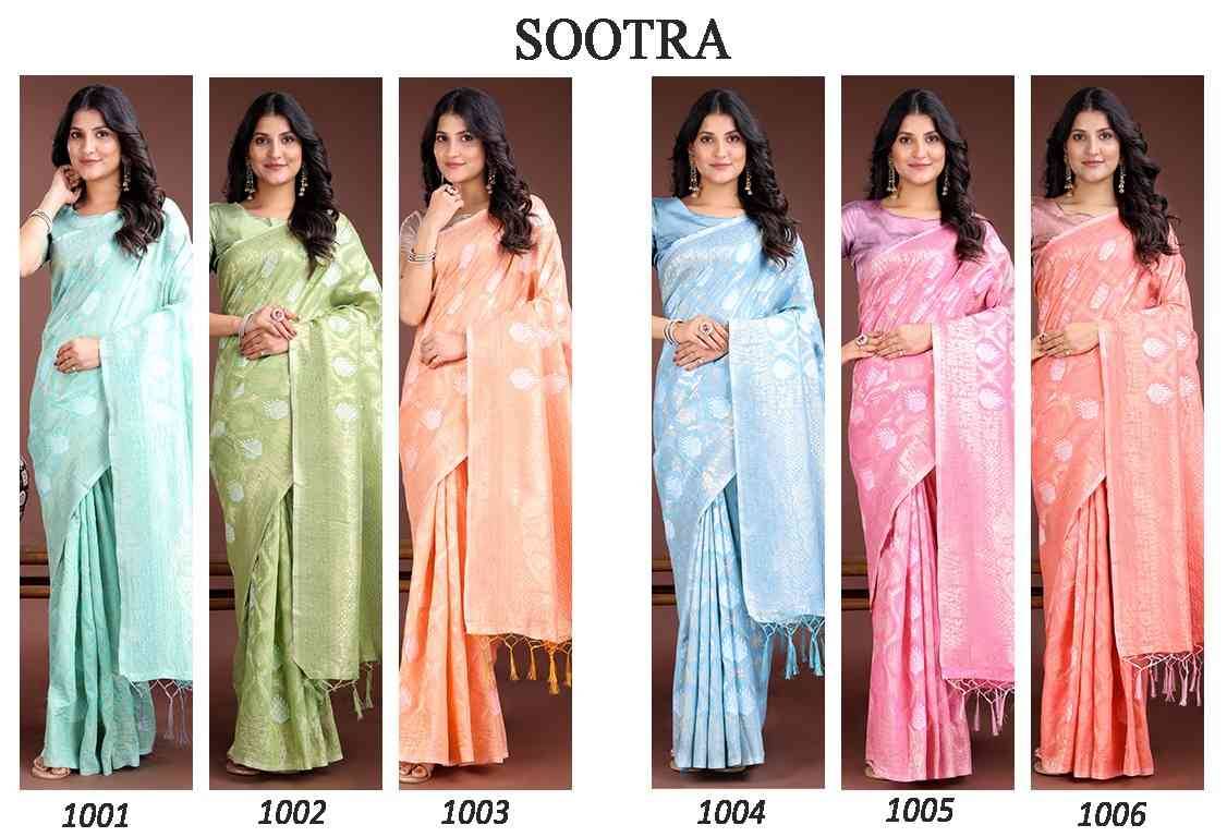 Sootra By Fashid Wholesale 1001 To 1006 Series Indian Traditional Wear Collection Beautiful Stylish Fancy Colorful Party Wear & Occasional Wear Cotton Sarees At Wholesale Price