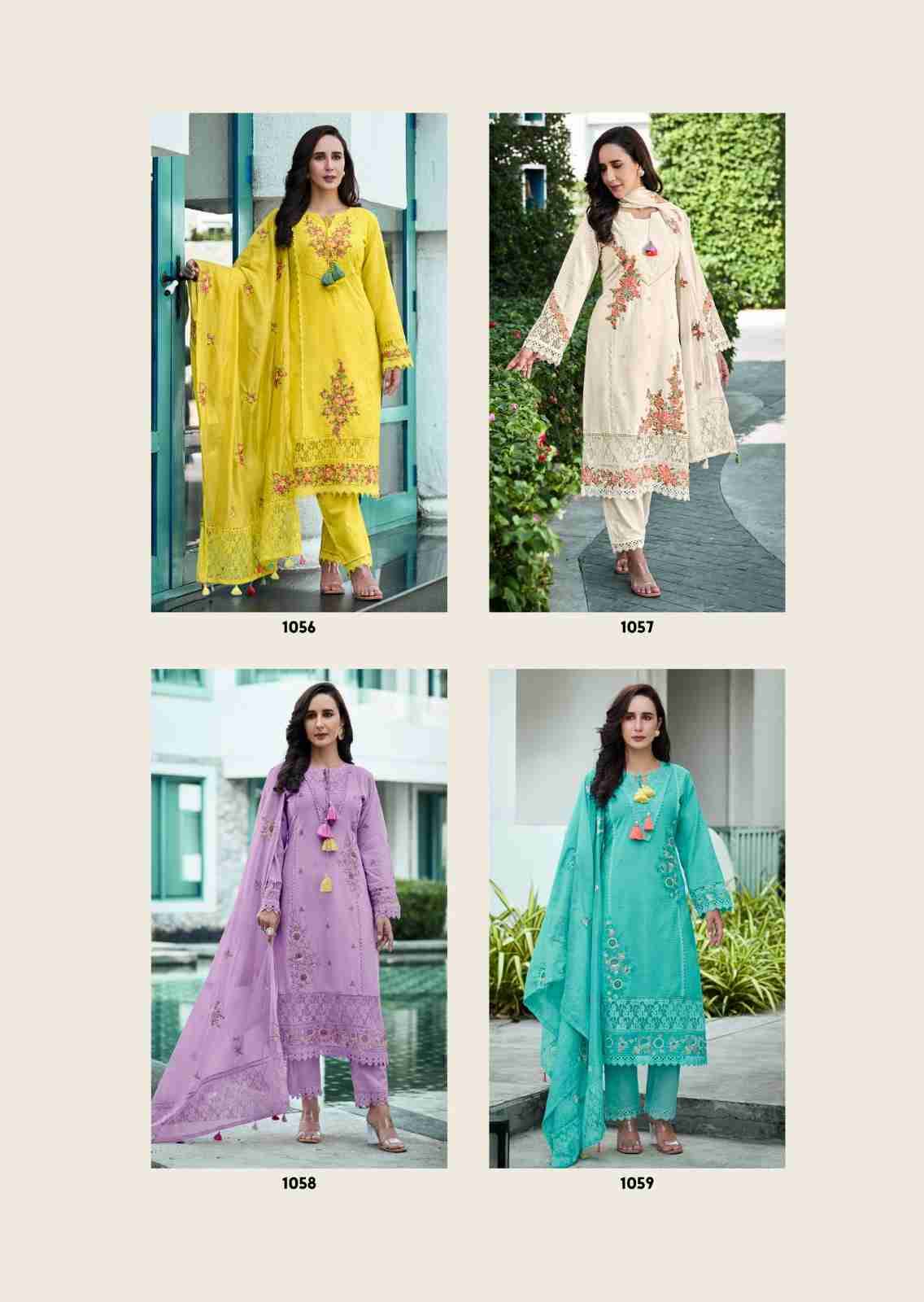 Vanya By Prm Trendz 1056 To 1061 Series Beautiful Pakistani Suits Colorful Stylish Fancy Casual Wear & Ethnic Wear Pure Cotton Dresses At Wholesale Price
