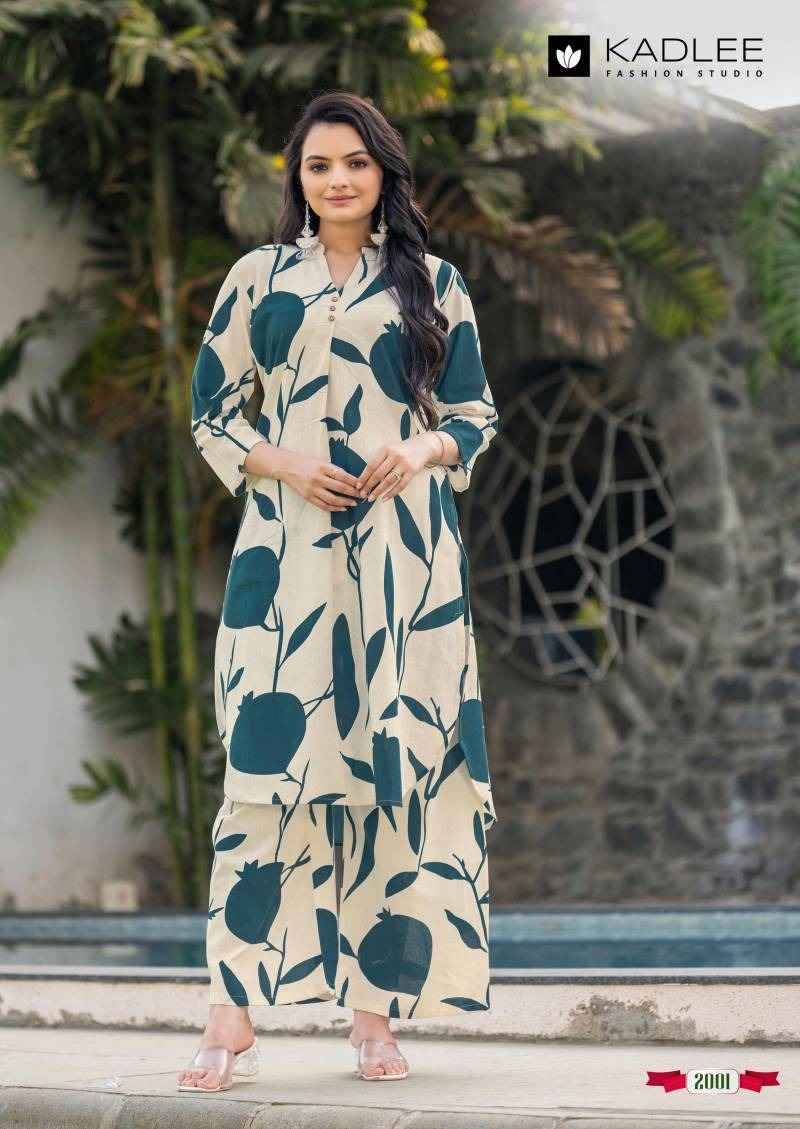 Rosy By Kadlee 2001 To 2005 Series Designer Stylish Fancy Colorful Beautiful Party Wear & Ethnic Wear Collection Rayon Print Co-Ord At Wholesale Price
