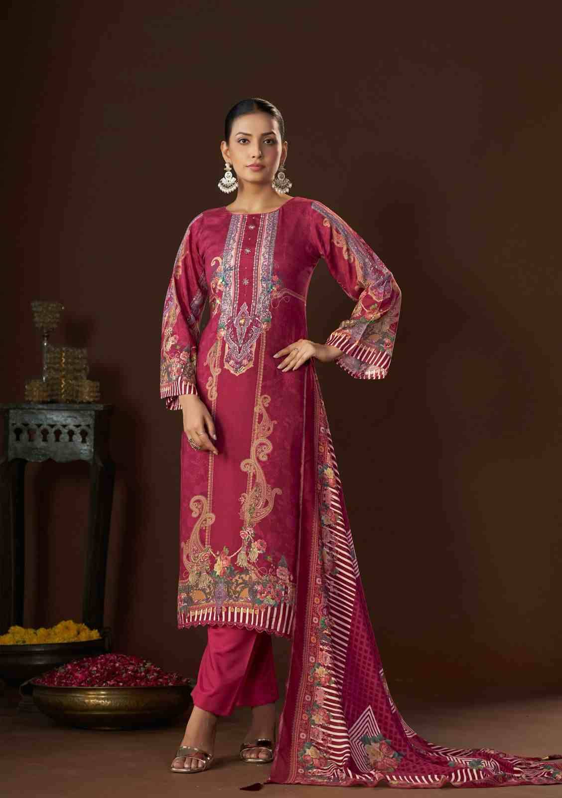 Yamika By Karva Designer Studio 01 To 04 Series Beautiful Festive Suits Colorful Stylish Fancy Casual Wear & Ethnic Wear Pure Viscose Muslin Dresses At Wholesale Price