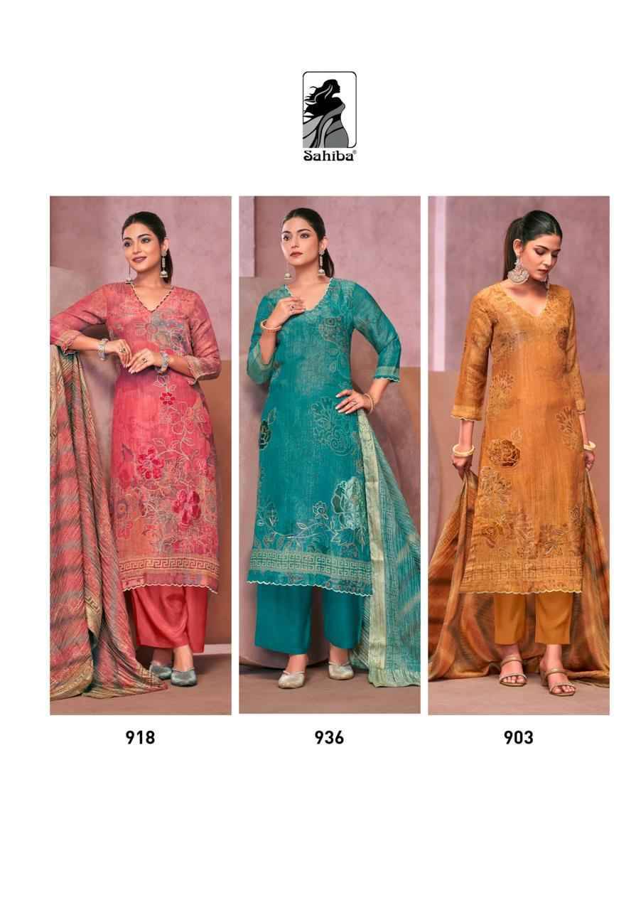 Vadanya By Sahiba Fabrics Beautiful Festive Suits Colorful Stylish Fancy Casual Wear & Ethnic Wear Tissue Shimmer Dresses At Wholesale Price