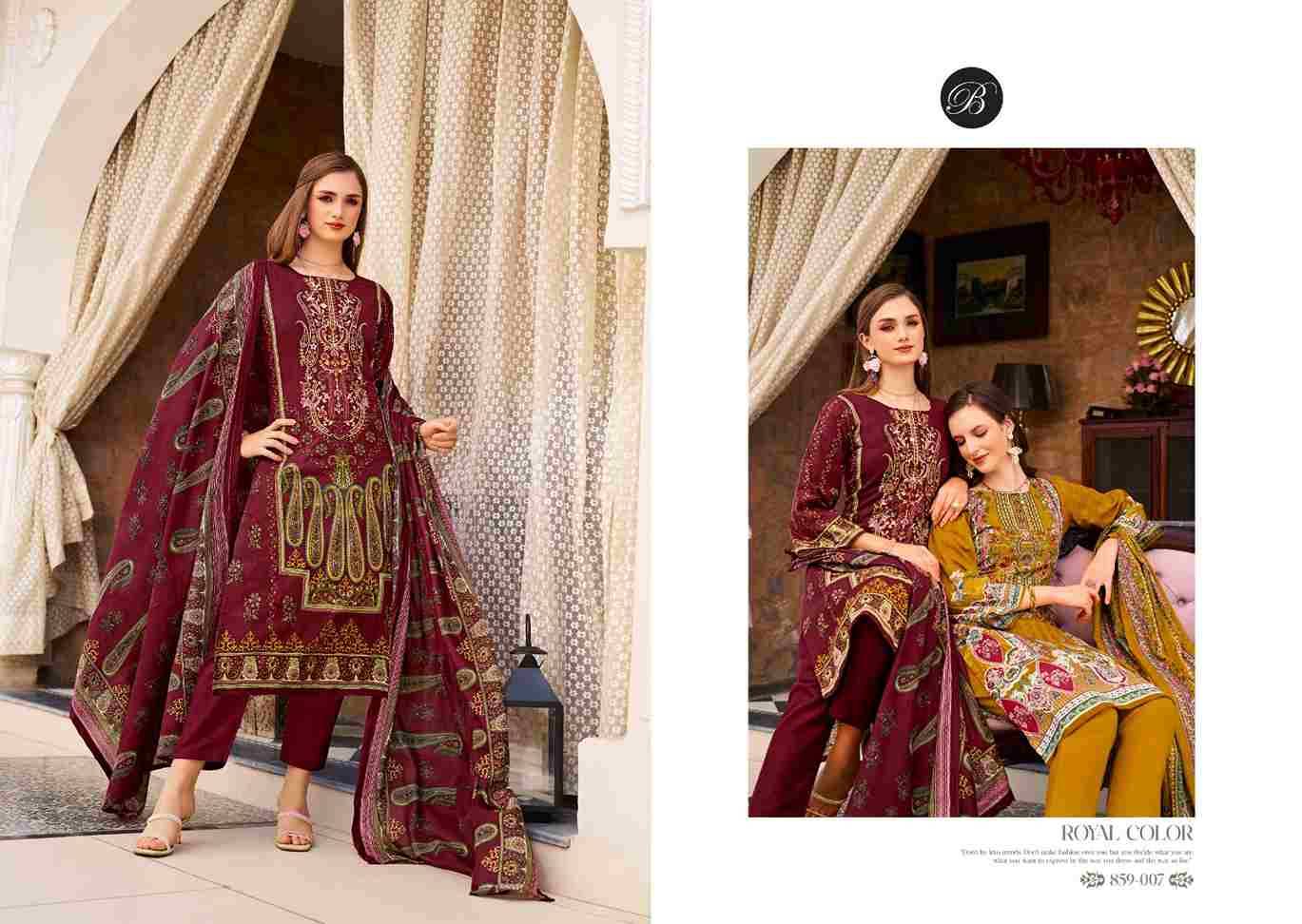 Naira Vol-111 By Belliza 859-001 To 859-008 Series Beautiful Festive Suits Stylish Fancy Colorful Casual Wear & Ethnic Wear Pure Cotton Print Dresses At Wholesale Price