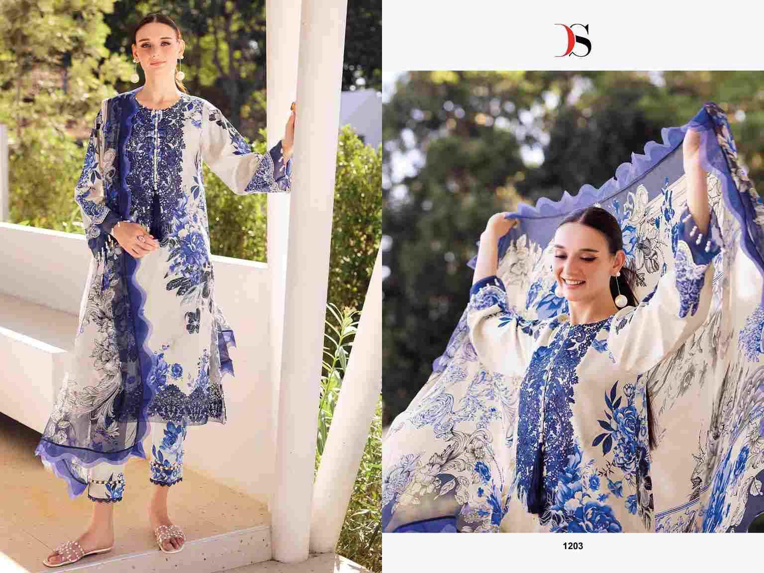 Jade Urbane-25 Vol-3 By Deepsy Suits 1201 To 1208 Series Pakistani Stylish Beautiful Colourful Printed & Embroidered Party Wear & Occasional Wear Pure Cotton Dresses At Wholesale Price
