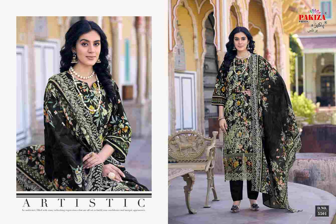 Faraz Vol-55 By Pakiza Prints 5501 To 5510 Series Beautiful Festive Suits Stylish Fancy Colorful Party Wear & Occasional Wear Lawn Cotton Dresses At Wholesale Price