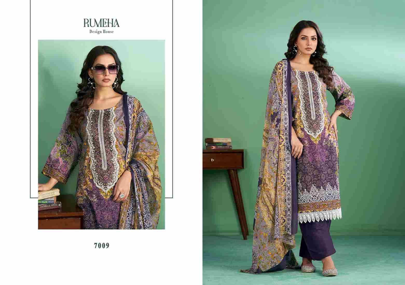 Jasmeen By Rumeha 7009 To 7012 Series Beautiful Festive Suits Stylish Fancy Colorful Casual Wear & Ethnic Wear Cotton Print Dresses At Wholesale Price