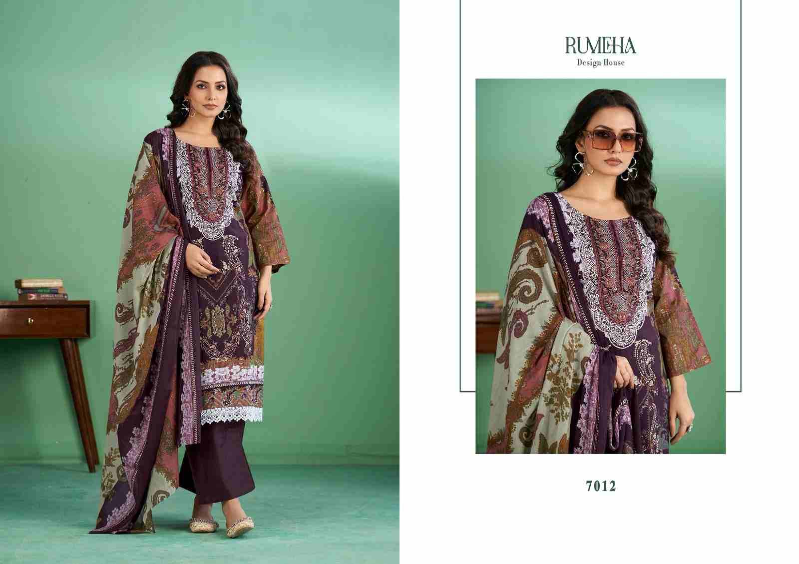 Jasmeen By Rumeha 7009 To 7012 Series Beautiful Festive Suits Stylish Fancy Colorful Casual Wear & Ethnic Wear Cotton Print Dresses At Wholesale Price