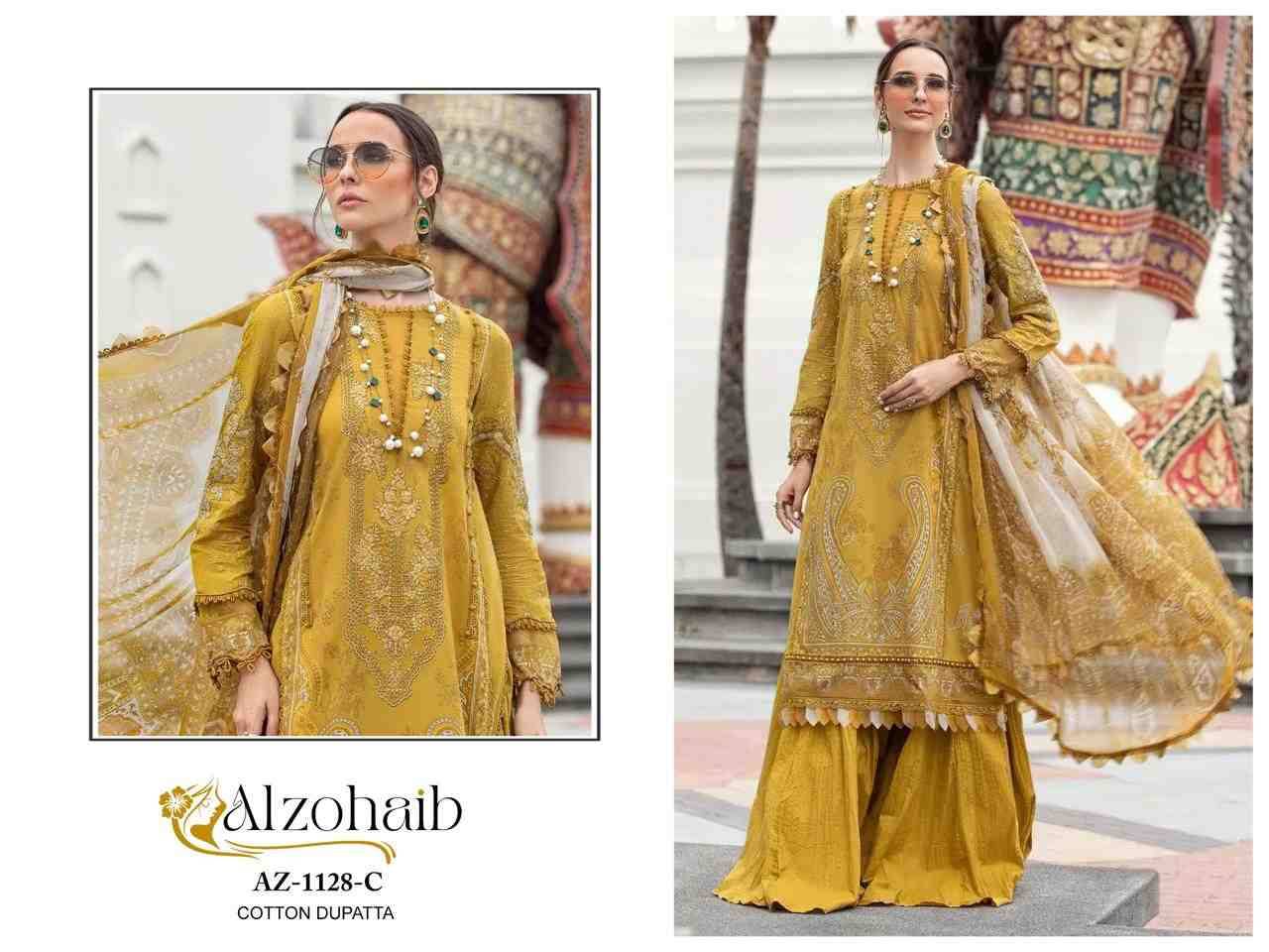 Alzohaib-1128 Colours By Alzohaib 1128-A To 1128-D Series Beautiful Pakistani Suits Stylish Fancy Colorful Party Wear & Occasional Wear Pure Cotton Print Dresses At Wholesale Price