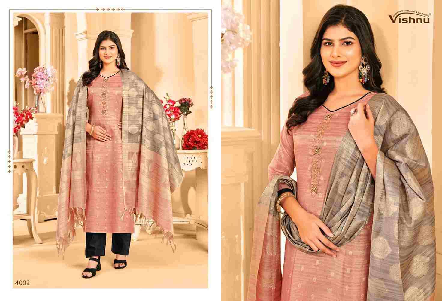 Khanak By Vishnu 4001 To 4010 Series Beautiful Stylish Festive Suits Fancy Colorful Casual Wear & Ethnic Wear & Ready To Wear Banarasi Tussar Dresses At Wholesale Price