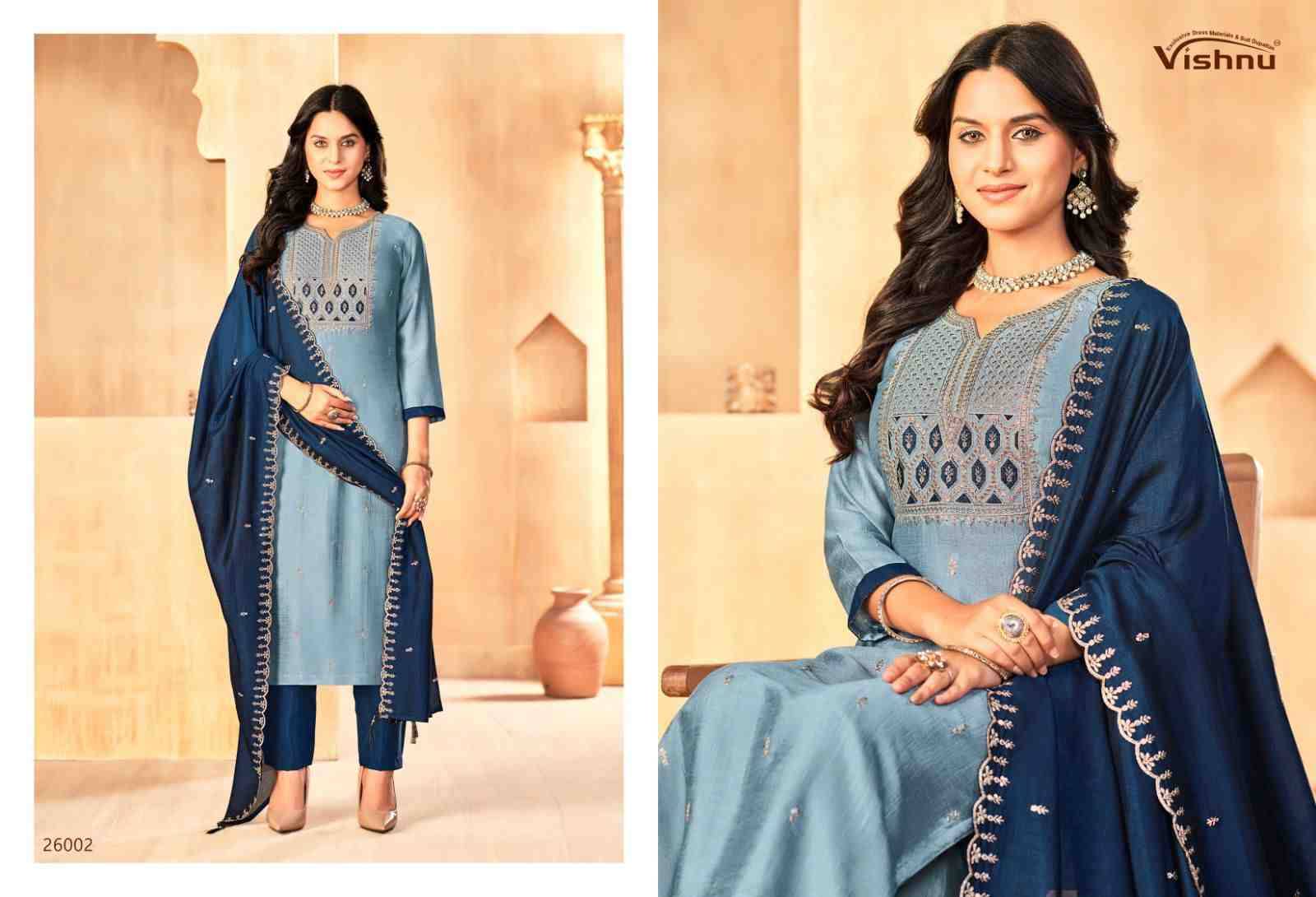 Jasmeen Vol-3 By Vishnu 26001 To 26011 Series Beautiful Stylish Festive Suits Fancy Colorful Casual Wear & Ethnic Wear & Ready To Wear Vichitra Silk Dresses At Wholesale Price