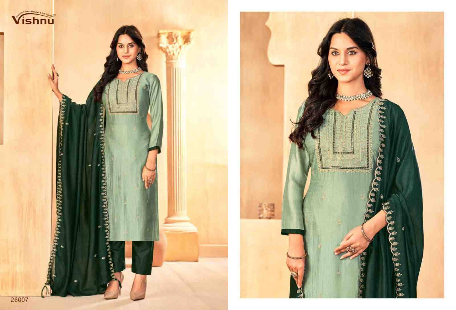Jasmeen Vol-3 By Vishnu 26001 To 26011 Series Beautiful Stylish Festive Suits Fancy Colorful Casual Wear & Ethnic Wear & Ready To Wear Vichitra Silk Dresses At Wholesale Price