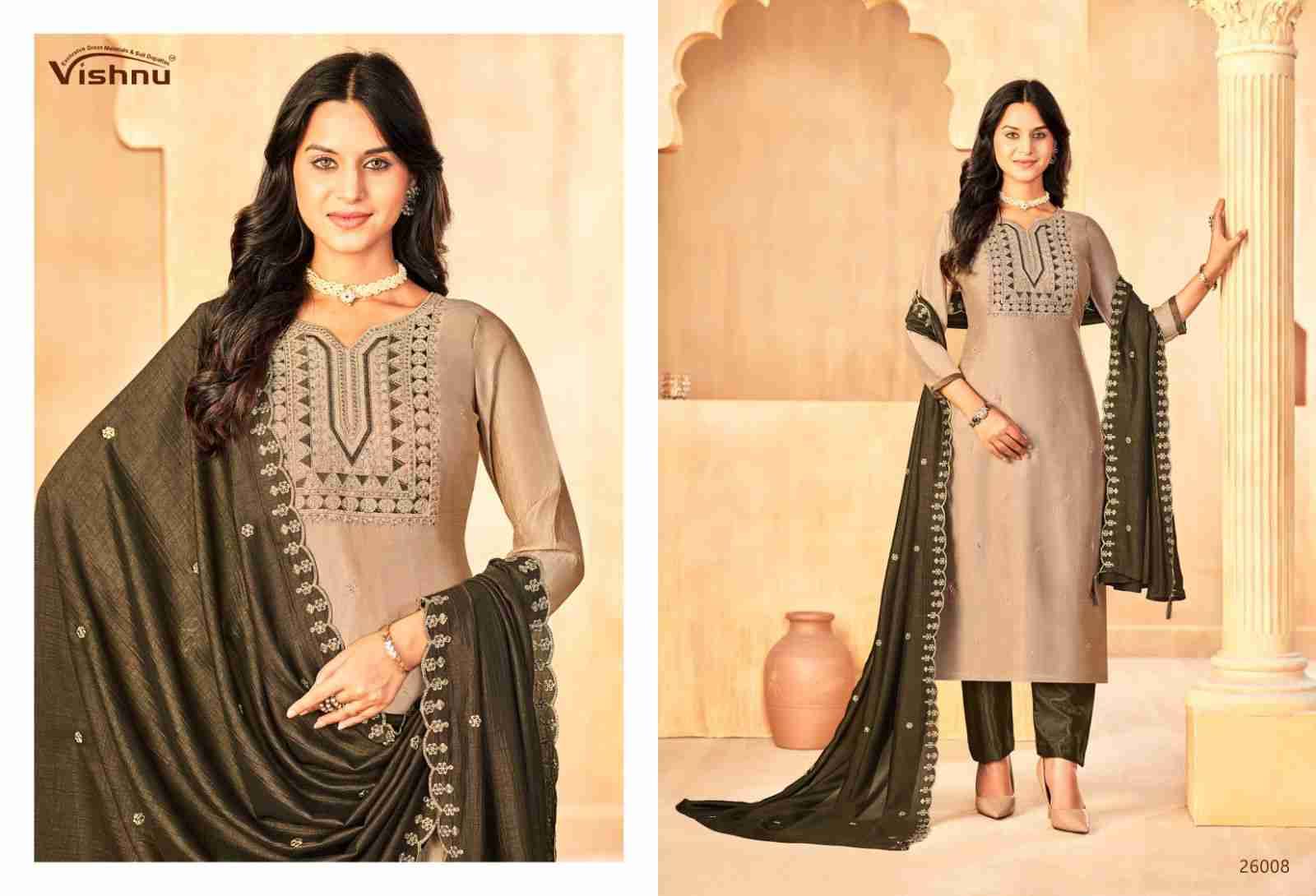 Jasmeen Vol-3 By Vishnu 26001 To 26011 Series Beautiful Stylish Festive Suits Fancy Colorful Casual Wear & Ethnic Wear & Ready To Wear Vichitra Silk Dresses At Wholesale Price