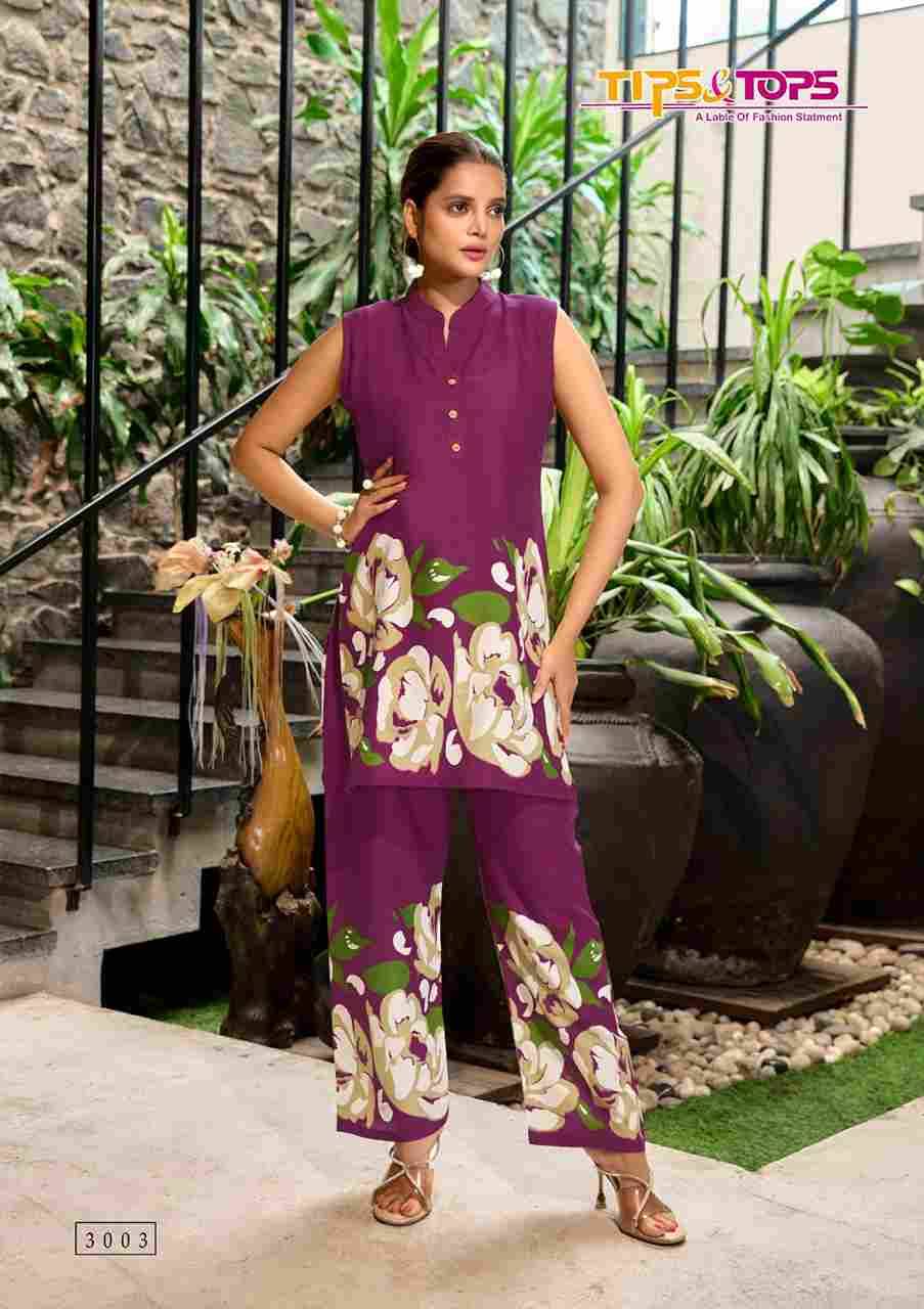 Summer Beauty Vol-3 By Tips And Tops 3001 To 3006 Series Designer Stylish Fancy Colorful Beautiful Party Wear & Ethnic Wear Collection Heavy Rayon Co-Ords At Wholesale Price