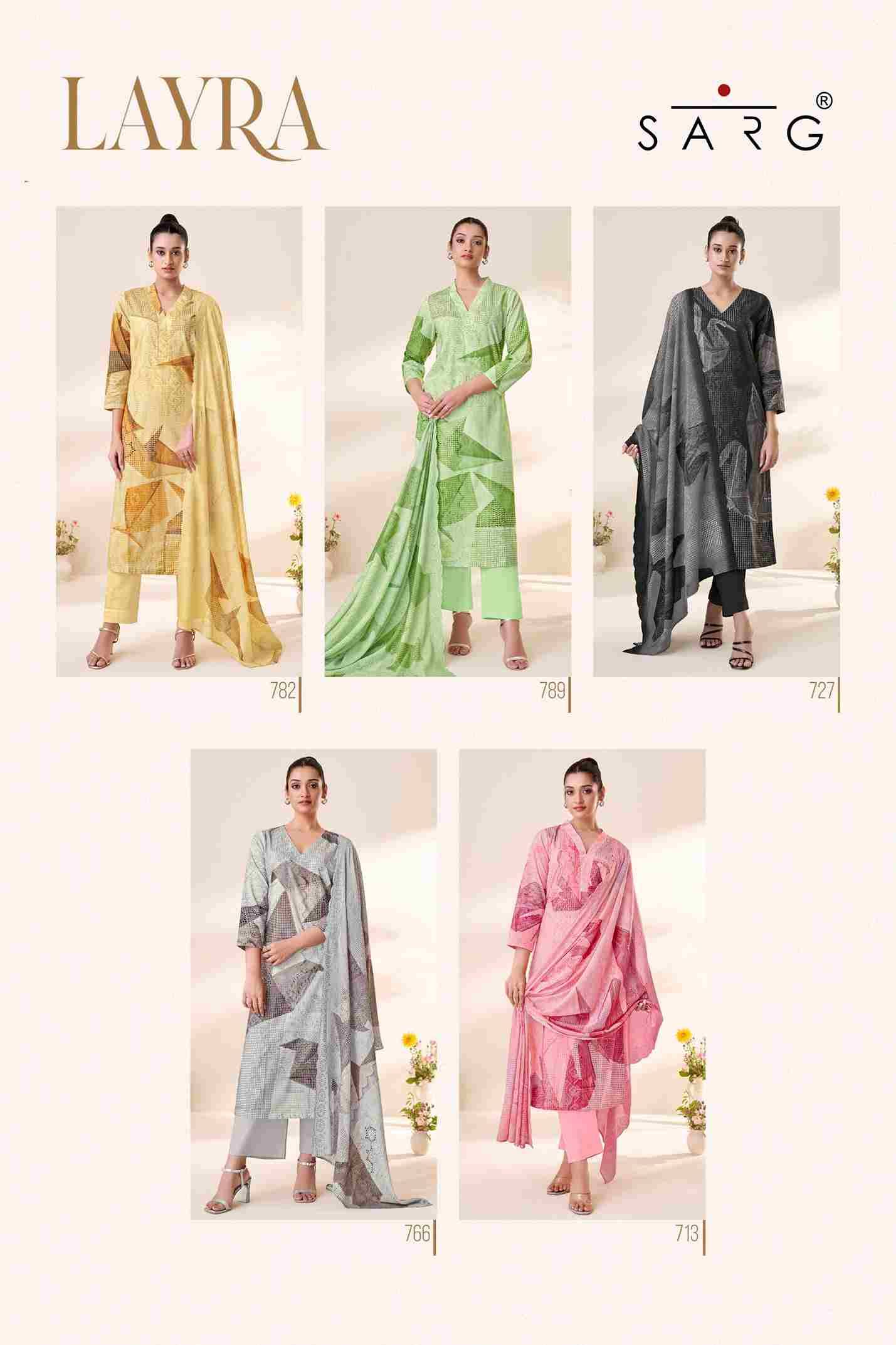 Layra By Sarg Beautiful Stylish Festive Suits Fancy Colorful Casual Wear & Ethnic Wear & Ready To Wear Cotton Lawn Digital Print Dresses At Wholesale Price