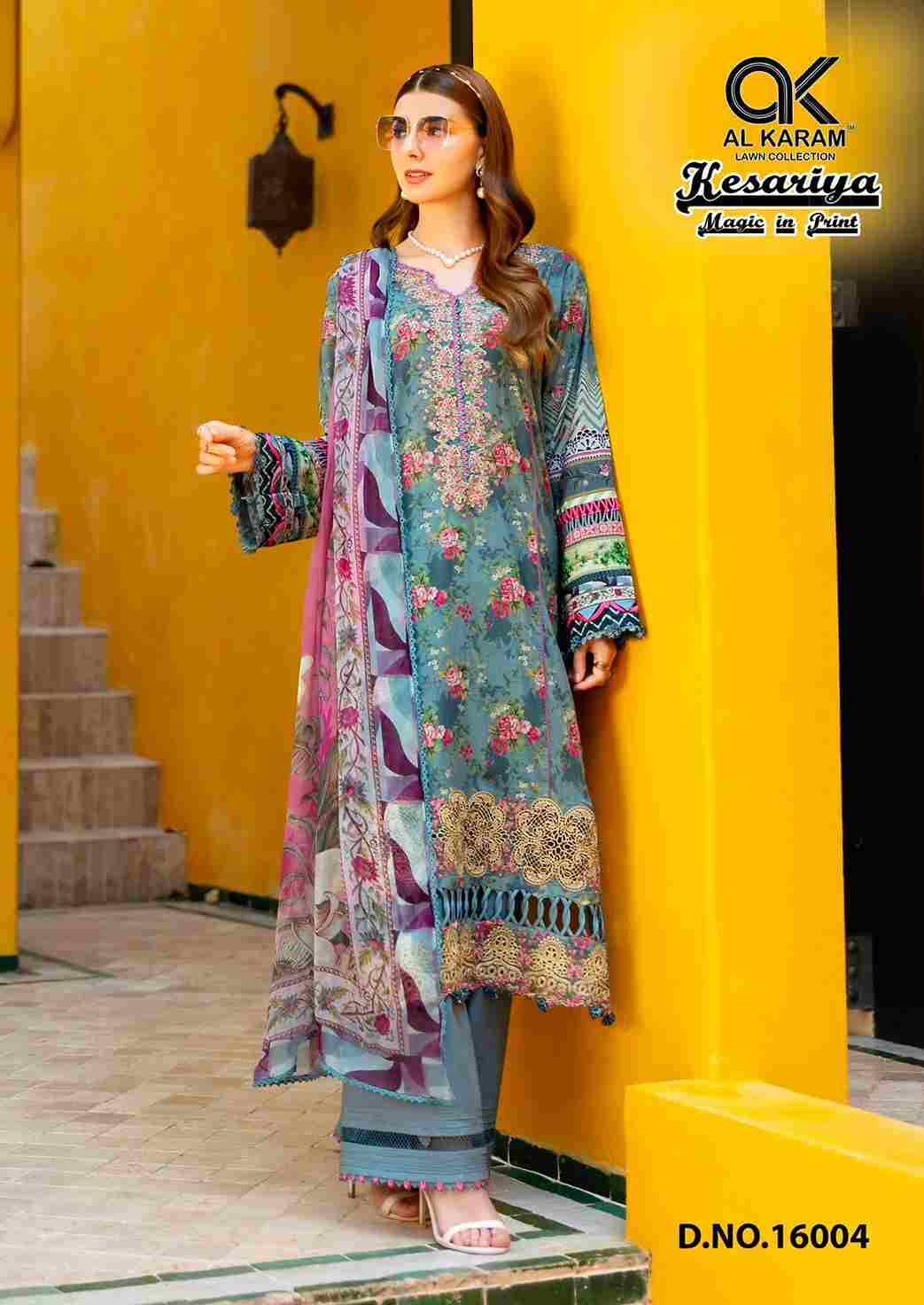Kesariya Vol-16 By Al Karam Lawn Collection 16001 To 16006 Series Beautiful Festive Suits Colorful Stylish Fancy Casual Wear & Ethnic Wear Pure Cambric Embroidered Dresses At Wholesale Price