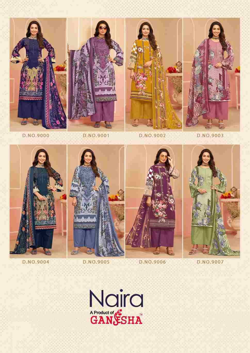 Naira Vol-9 By Ganesha 9000 To 9007 Series Beautiful Festive Suits Stylish Fancy Colorful Casual Wear & Ethnic Wear Rayon Print Dresses At Wholesale Price