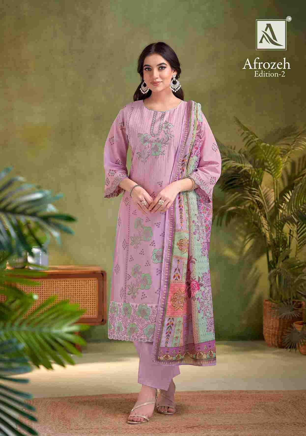 Afrozeh Vol-2 By Alok Suit 1888-001 To 1888-006 Series Beautiful Festive Suits Stylish Fancy Colorful Casual Wear & Ethnic Wear Pure Cambric Lawn Cotton Embroidered Dresses At Wholesale Price