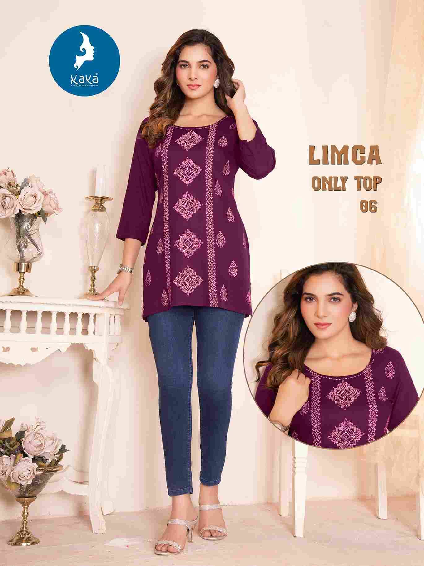 Limca By Kaya 01 To 08 Series Designer Stylish Fancy Colorful Beautiful Party Wear & Ethnic Wear Collection Rayon Printed Tops At Wholesale Price