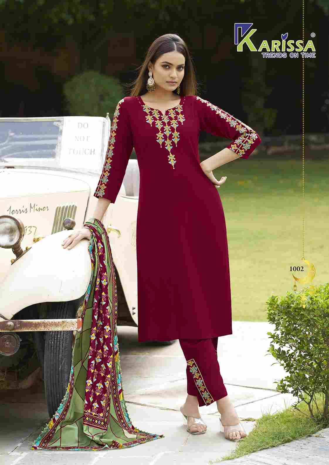 Anika By Karissa 1001 To 1006 Series Designer Stylish Fancy Colorful Beautiful Party Wear & Ethnic Wear Collection Rayon Dresses At Wholesale Price