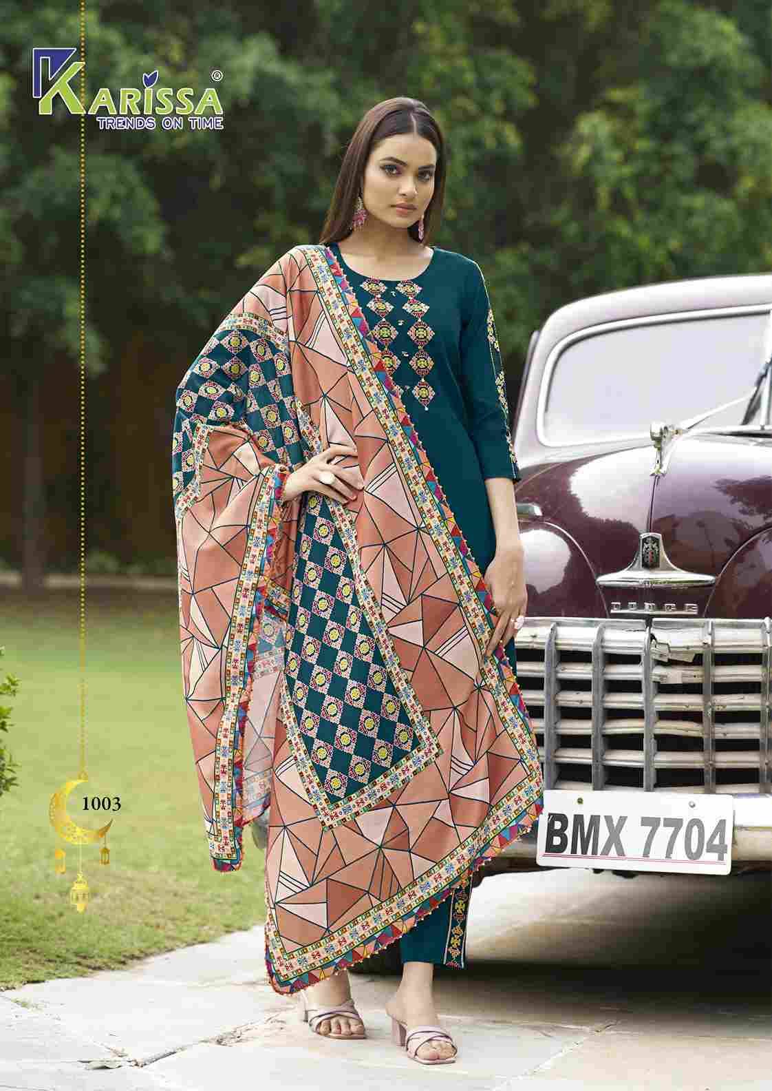 Anika By Karissa 1001 To 1006 Series Designer Stylish Fancy Colorful Beautiful Party Wear & Ethnic Wear Collection Rayon Dresses At Wholesale Price