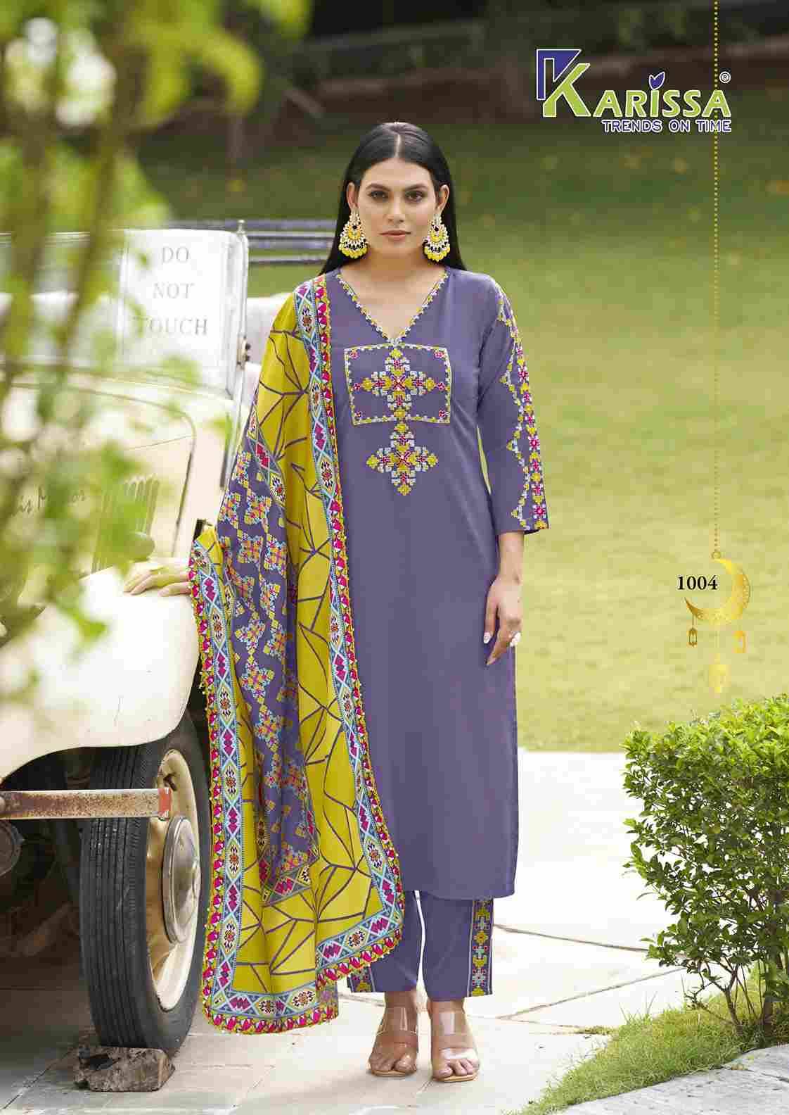 Anika By Karissa 1001 To 1006 Series Designer Stylish Fancy Colorful Beautiful Party Wear & Ethnic Wear Collection Rayon Dresses At Wholesale Price