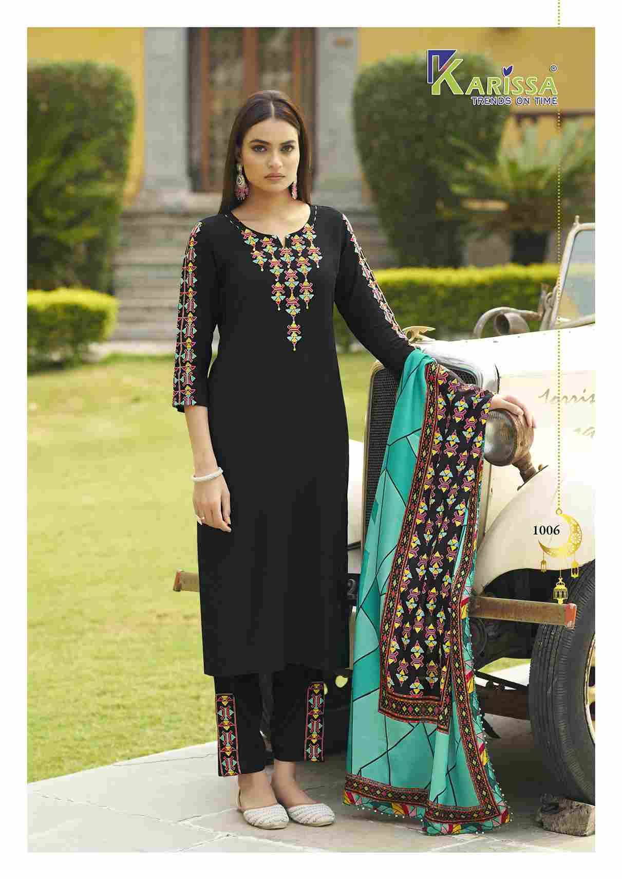 Anika By Karissa 1001 To 1006 Series Designer Stylish Fancy Colorful Beautiful Party Wear & Ethnic Wear Collection Rayon Dresses At Wholesale Price