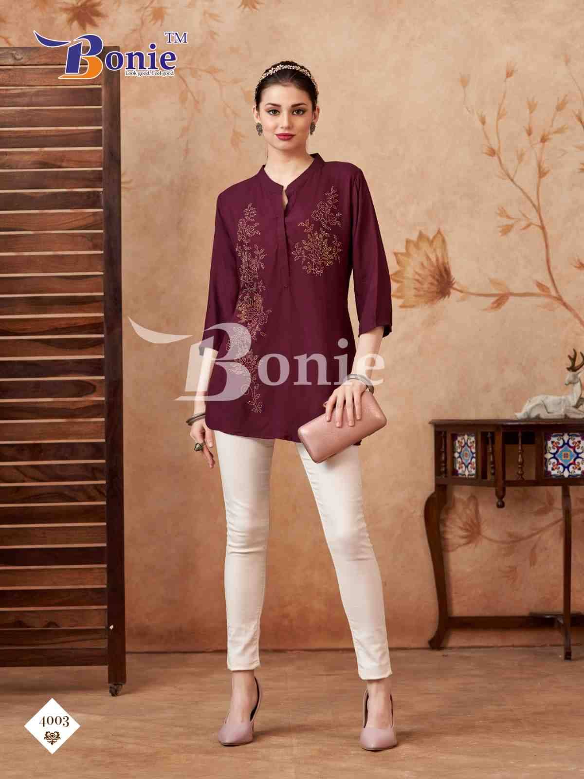 Berkha Vol-4 By Bonie 1001 To 1006 Series Designer Stylish Fancy Colorful Beautiful Party Wear & Ethnic Wear Collection Rayon Tops At Wholesale Price