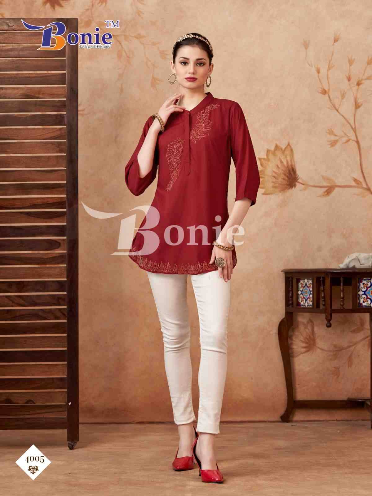 Berkha Vol-4 By Bonie 1001 To 1006 Series Designer Stylish Fancy Colorful Beautiful Party Wear & Ethnic Wear Collection Rayon Tops At Wholesale Price