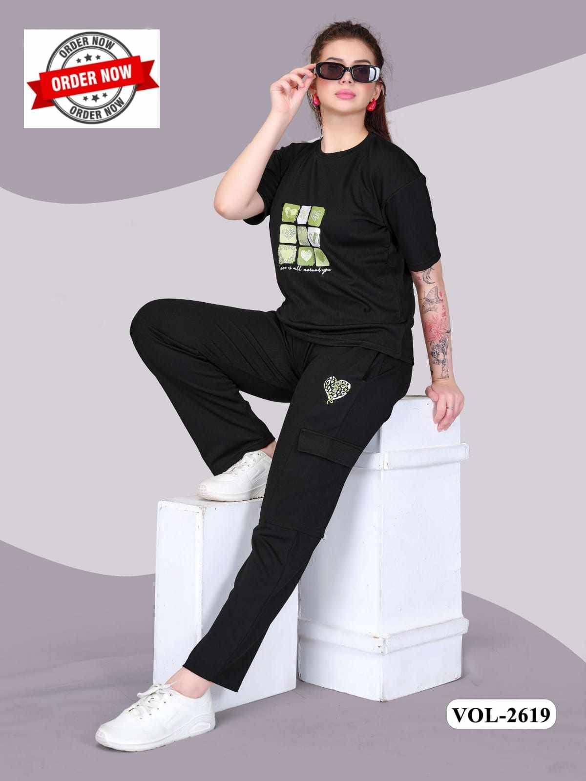 Vol-2619 By Kaamiri 2619-A To 2619-F Series Beautiful Stylish Fancy Colorful Casual Wear & Ethnic Wear Sinker Night Suits At Wholesale Price