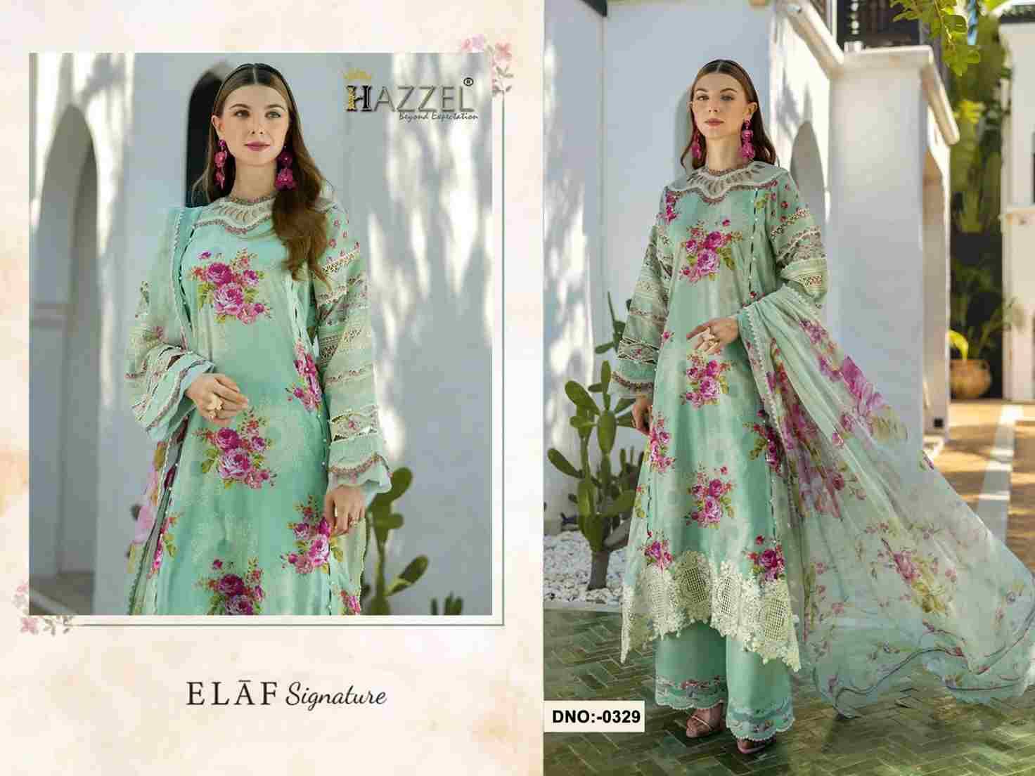 Elaf Signature By Hazzel 0329 To 0330 Series Pakistani Suits Collection Beautiful Stylish Fancy Colorful Party Wear & Occasional Wear Pure Cotton Dresses At Wholesale Price