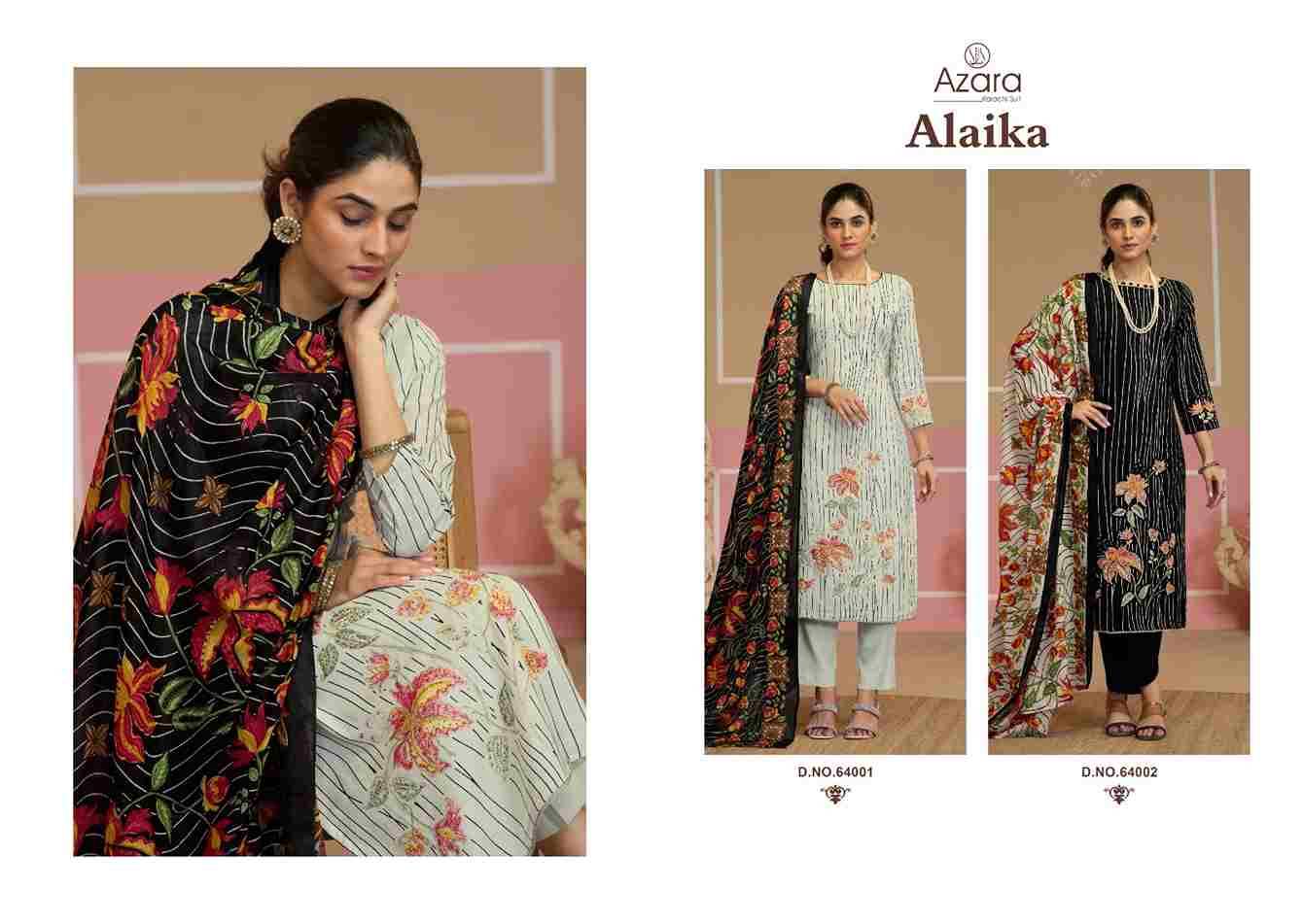 Alaika By Azara 64001 To 64002 Series Beautiful Stylish Festive Suits Fancy Colorful Casual Wear & Ethnic Wear & Ready To Wear Lawn Cotton Print Dresses At Wholesale Price