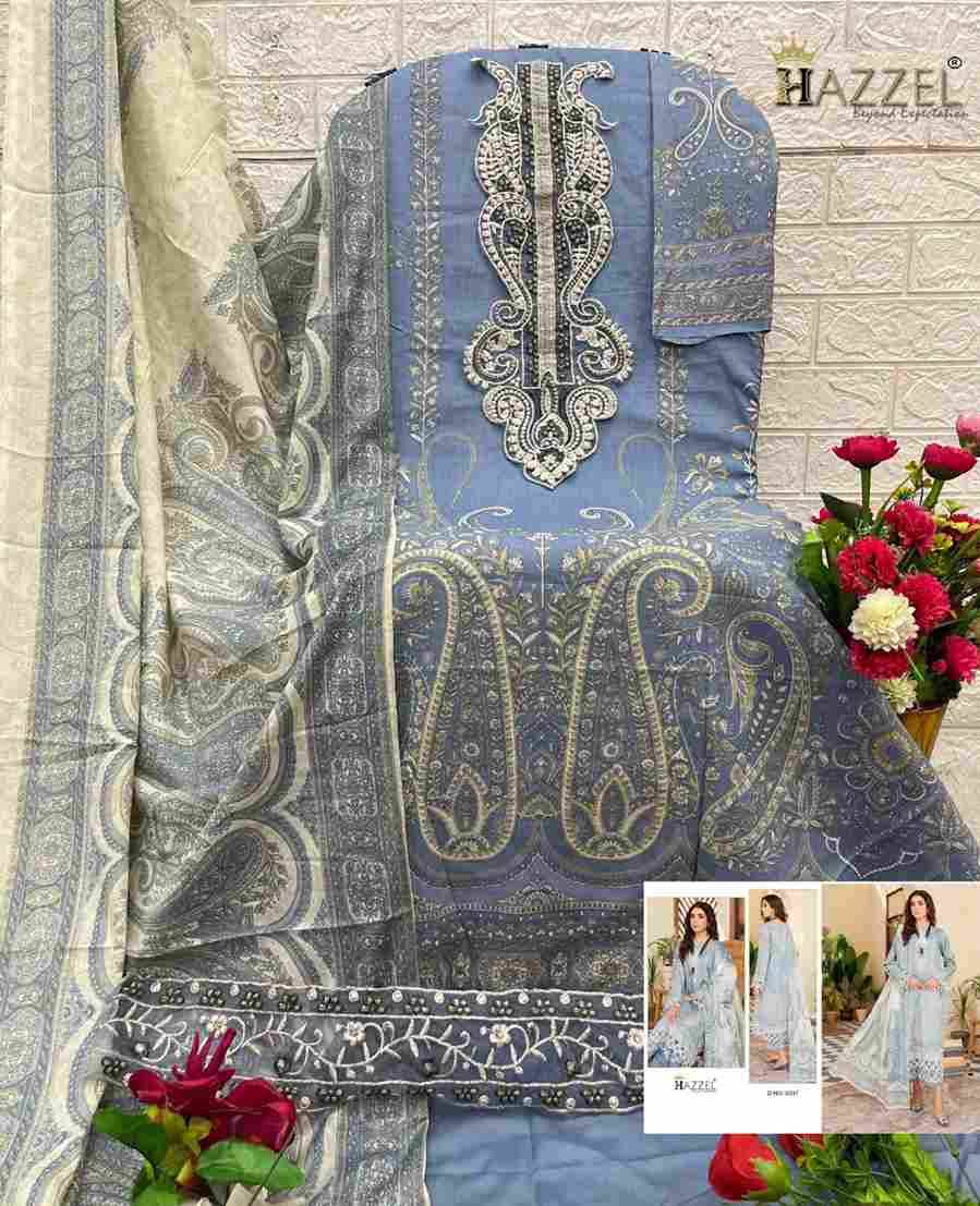 Hazzel Hit Design 0337 By Hazzel Beautiful Pakistani Suits Stylish Fancy Colorful Party Wear & Occasional Wear Pure Cotton Embroidery Dresses At Wholesale Price