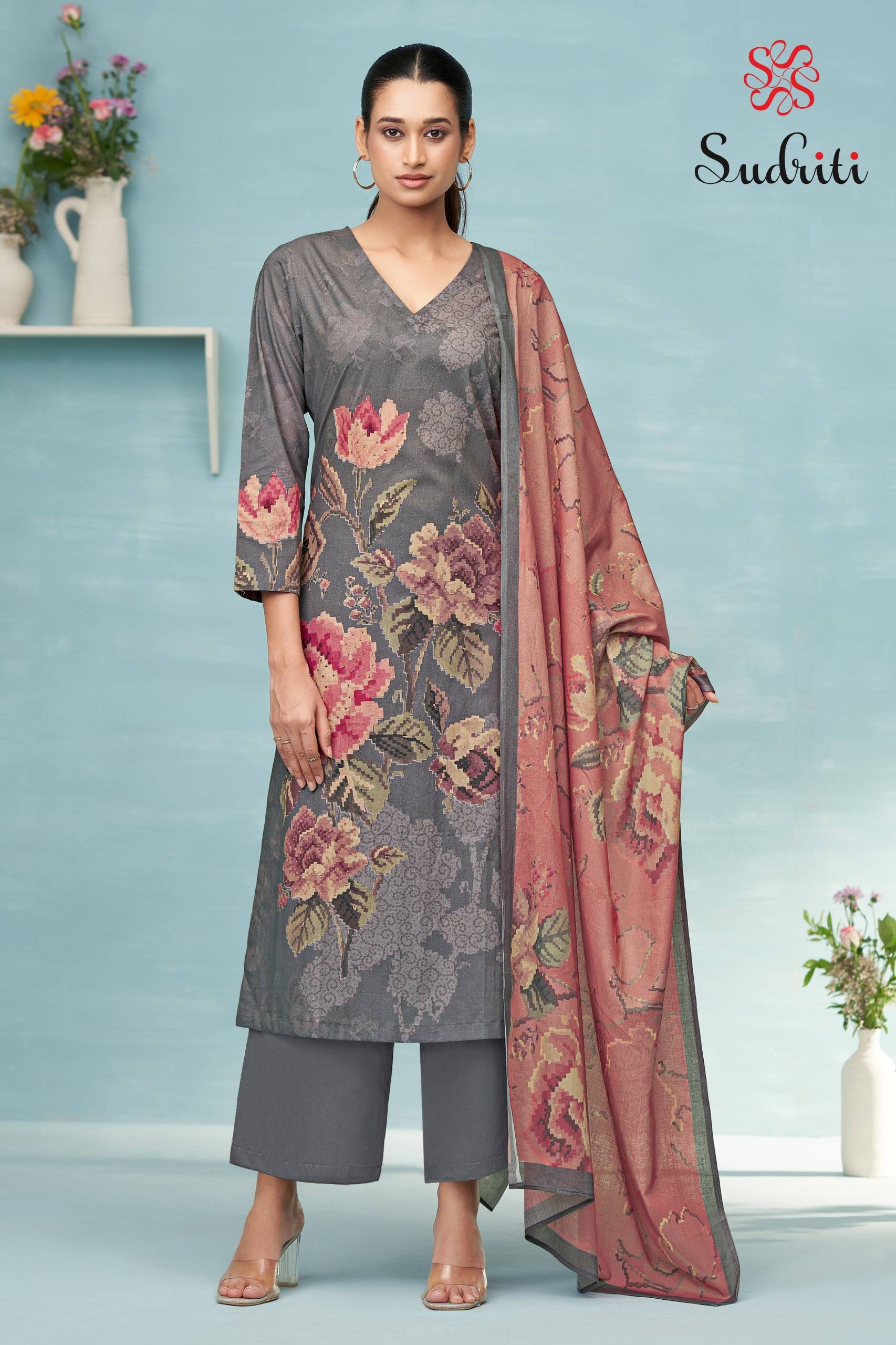 Fariha By Sudriti Beautiful Stylish Festive Suits Fancy Colorful Casual Wear & Ethnic Wear & Ready To Wear Cotton Lawn Print Dresses At Wholesale Price
