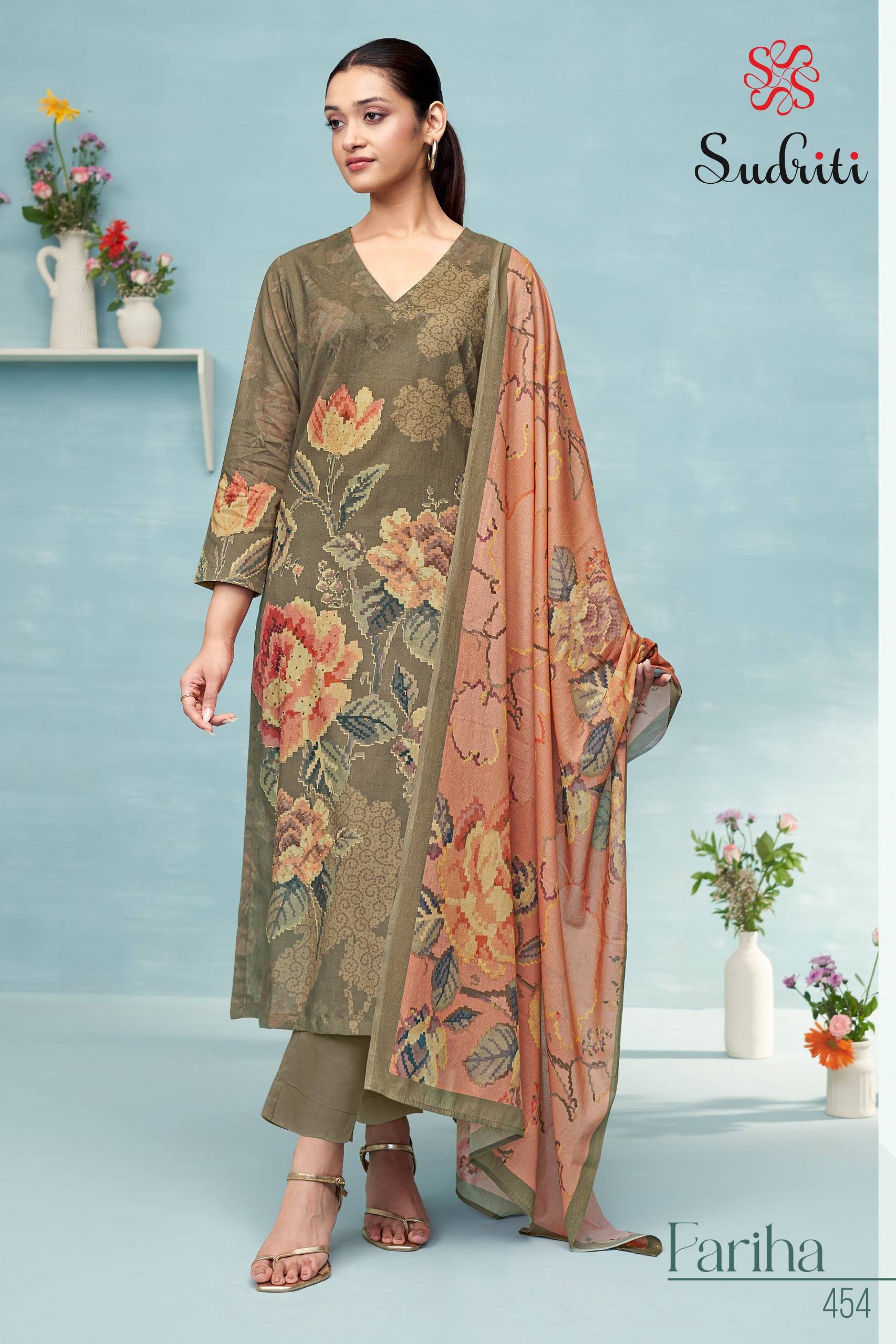 Fariha By Sudriti Beautiful Stylish Festive Suits Fancy Colorful Casual Wear & Ethnic Wear & Ready To Wear Cotton Lawn Print Dresses At Wholesale Price