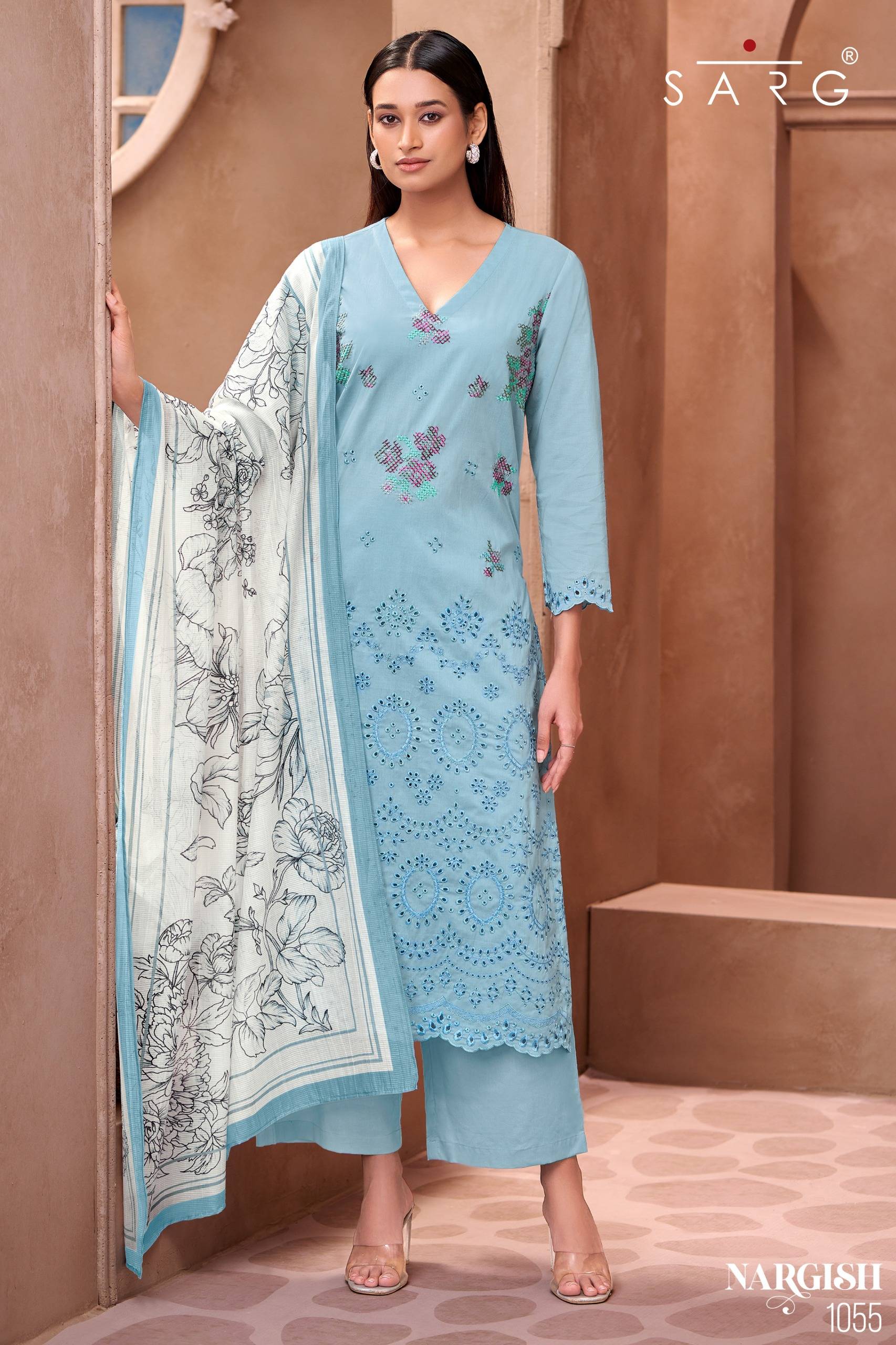 Nargish By Sarg Beautiful Stylish Festive Suits Fancy Colorful Casual Wear & Ethnic Wear & Ready To Wear Cotton Lawn Digital Print Dresses At Wholesale Price