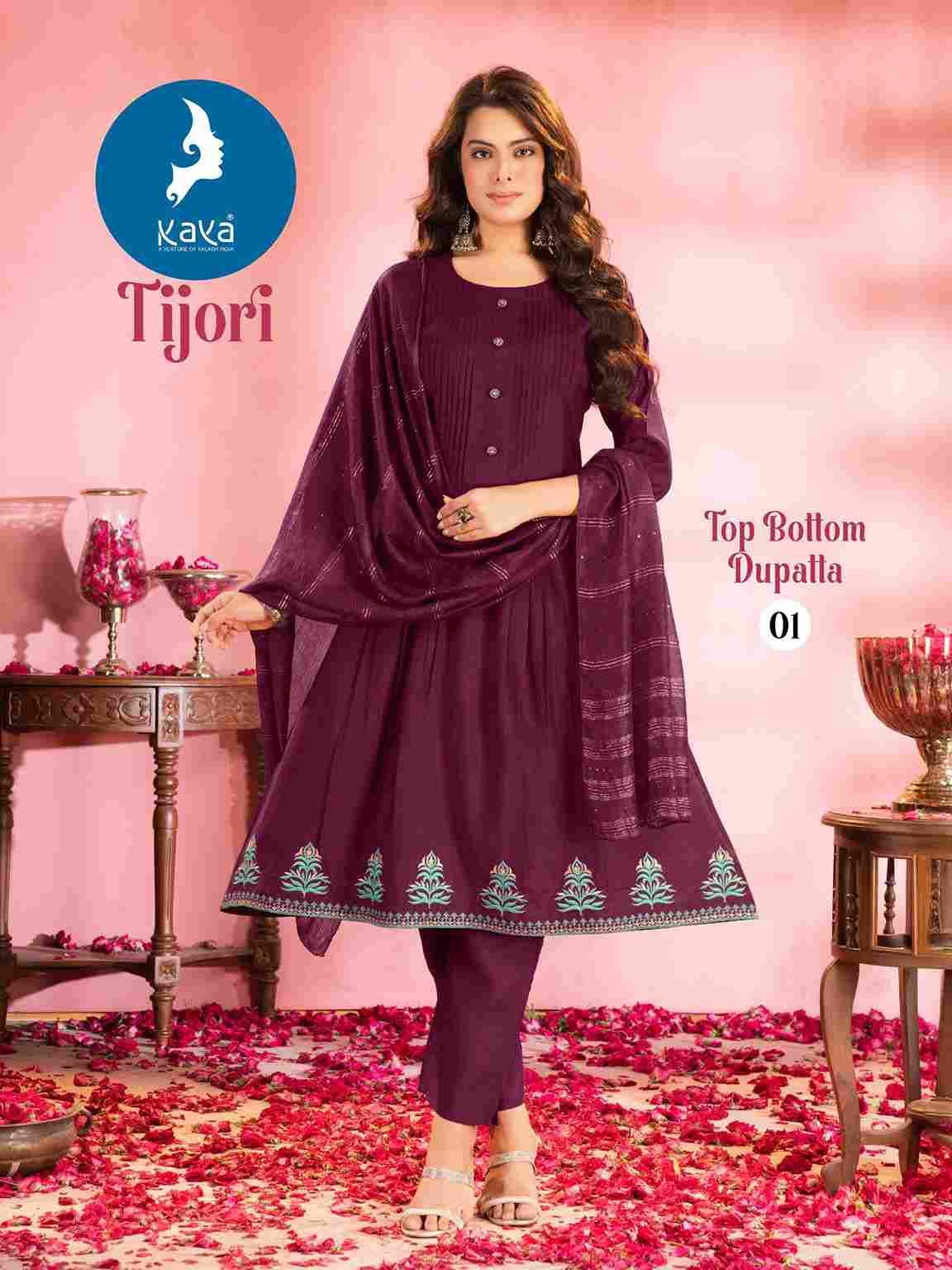 Tijori By Kaya 01 To 06 Series Beautiful Stylish Festive Suits Fancy Colorful Casual Wear & Ethnic Wear & Ready To Wear Vatican Dresses At Wholesale Price