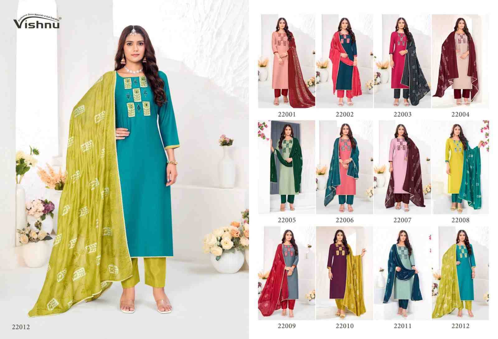 Niyati By Vishnu 22001 To 22012 Series Beautiful Stylish Festive Suits Fancy Colorful Casual Wear & Ethnic Wear & Ready To Wear Vatican Silk Print Dresses At Wholesale Price